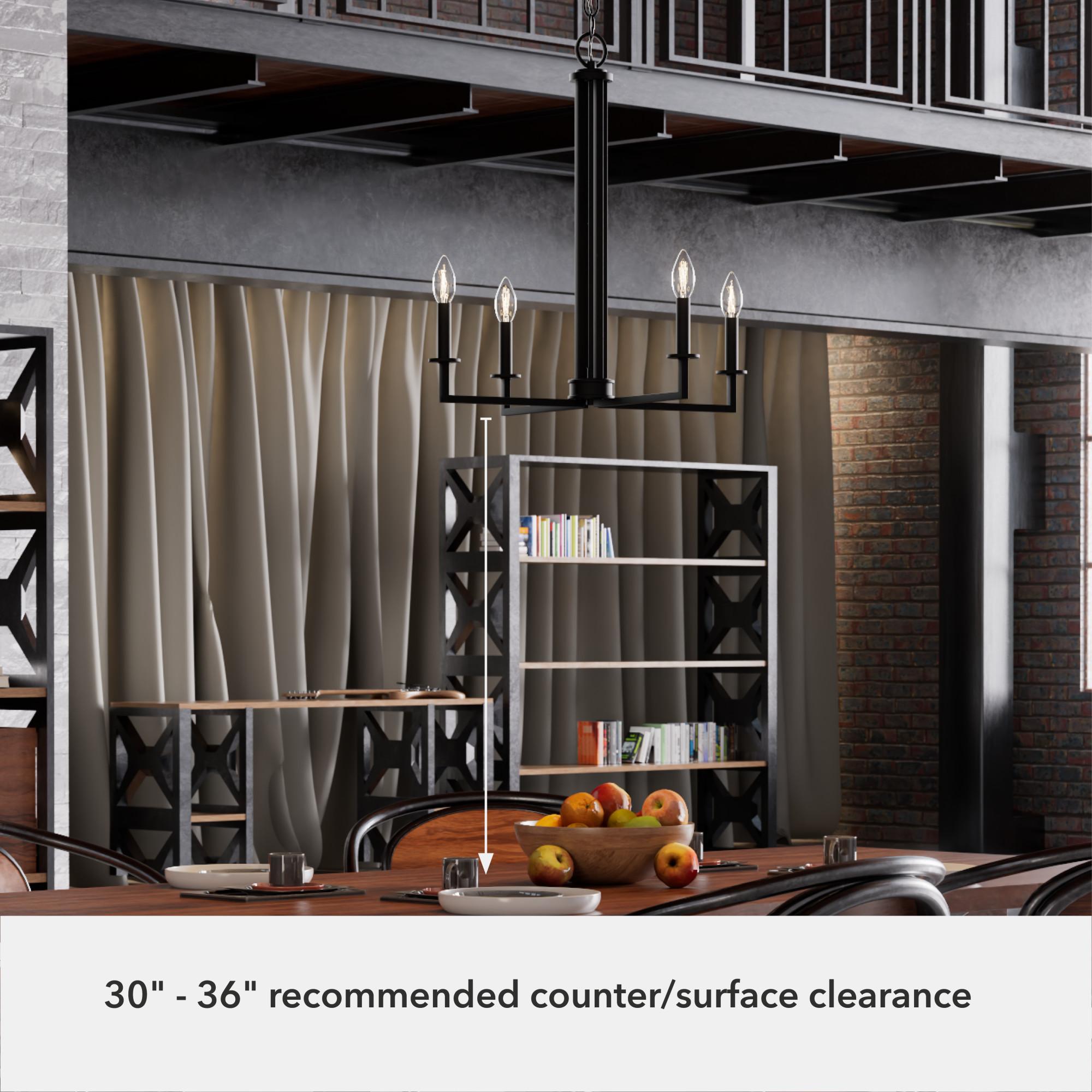 4 - Light Geometric Rectangle Chandelier