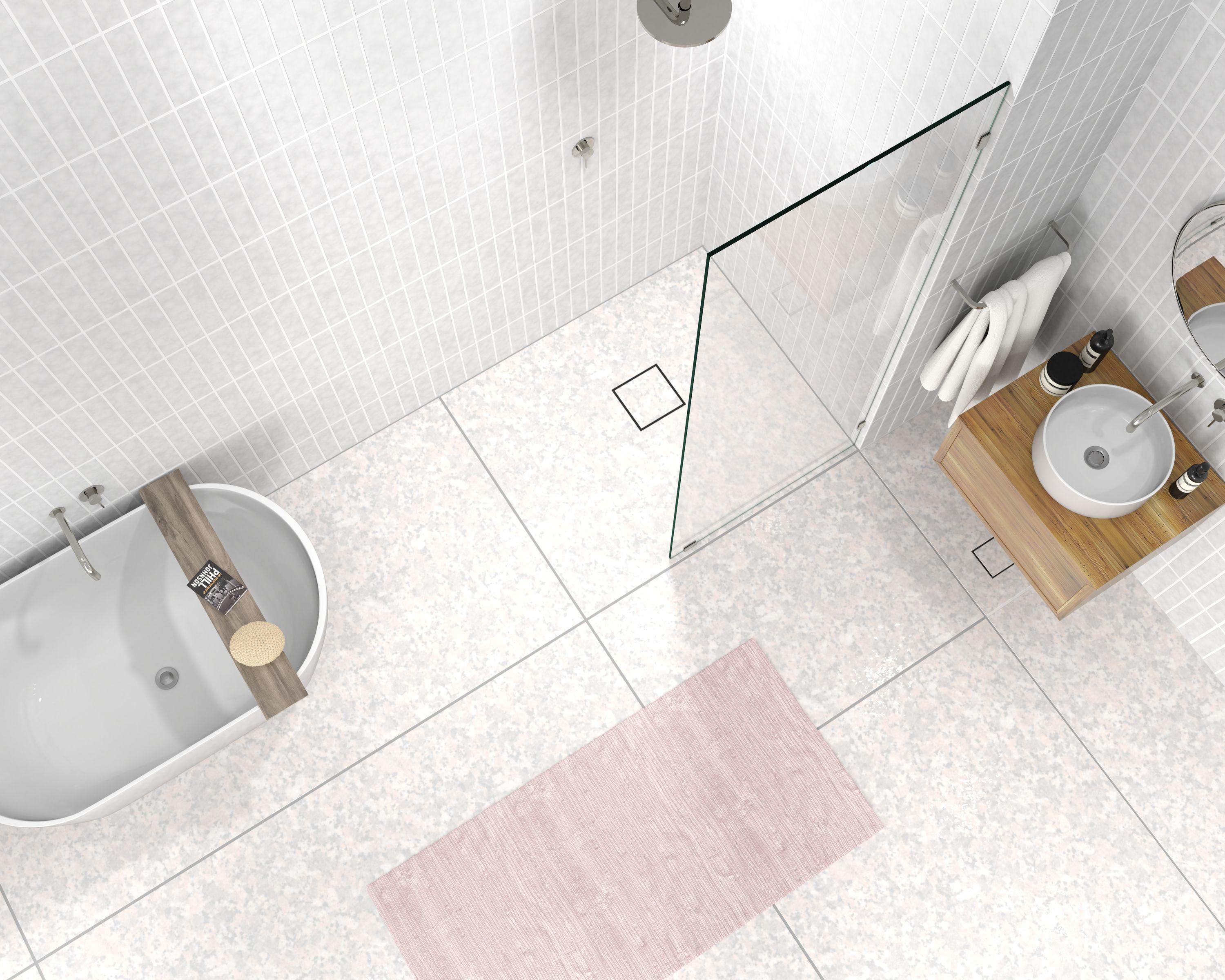 Vela 30 in. x 78 in. Fully Frameless Single Fixed Shower Panel