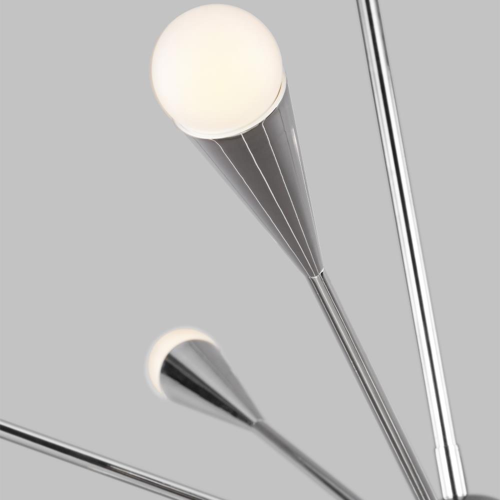 Ellen DeGeneres Polished Nickel Sputnik 10-Light Chandelier