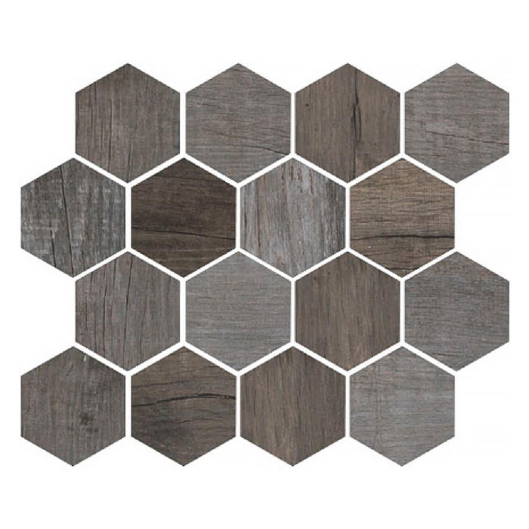 Gray Hexagon Matte Ceramic Mosaic Tile for Bathroom and Outdoor