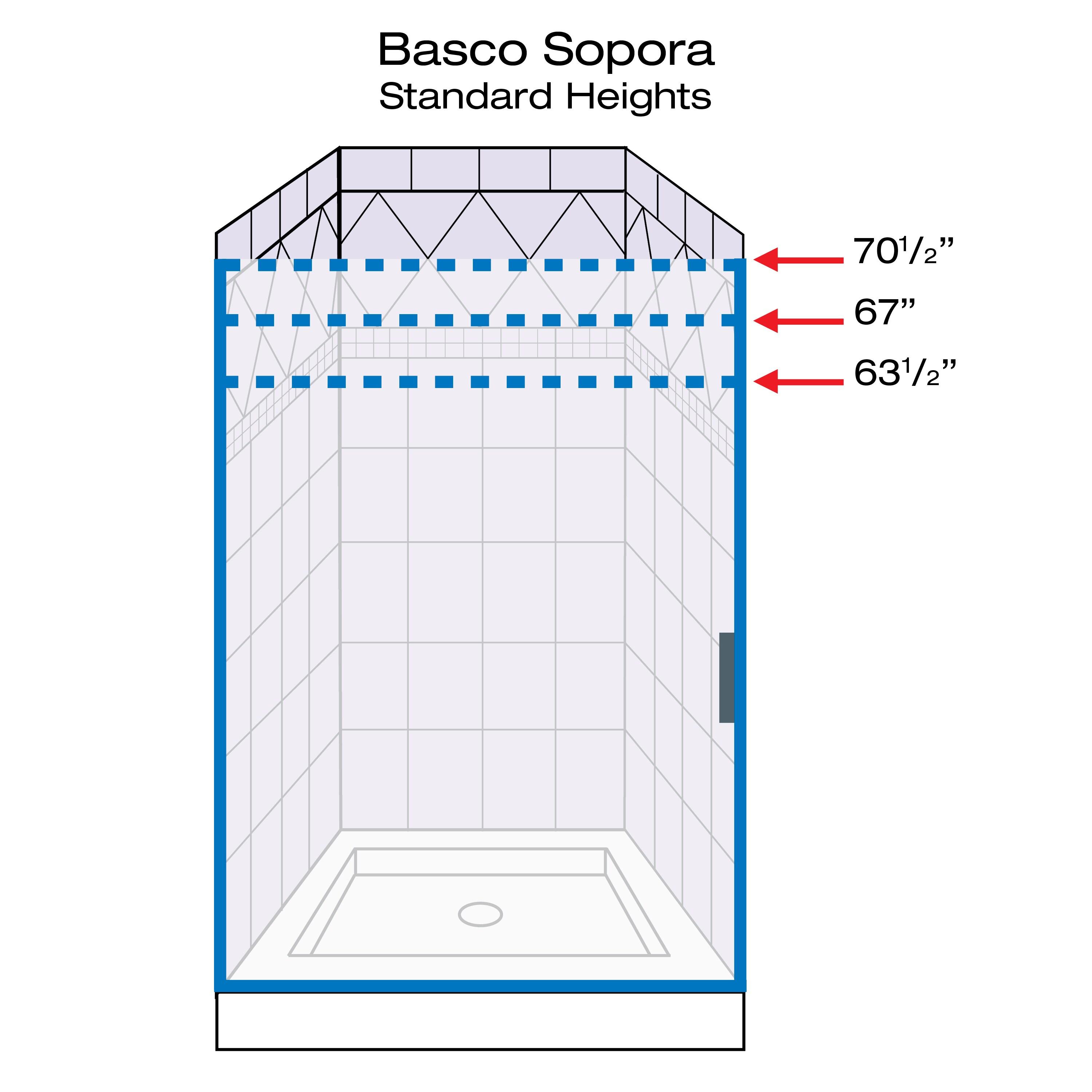 Sopora 22.75" W x 63.5" H Pivot Framed Shower Door