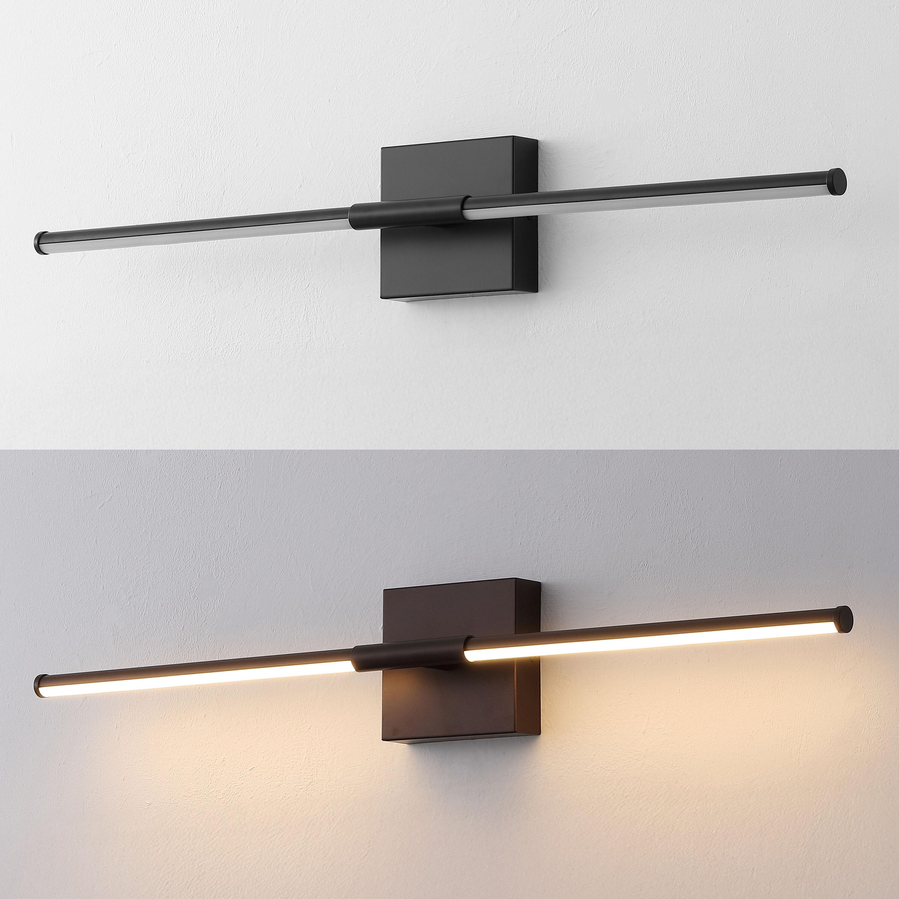 Makena 28" Dimmable Integrated LED Modern Metal Wall Sconce, Black