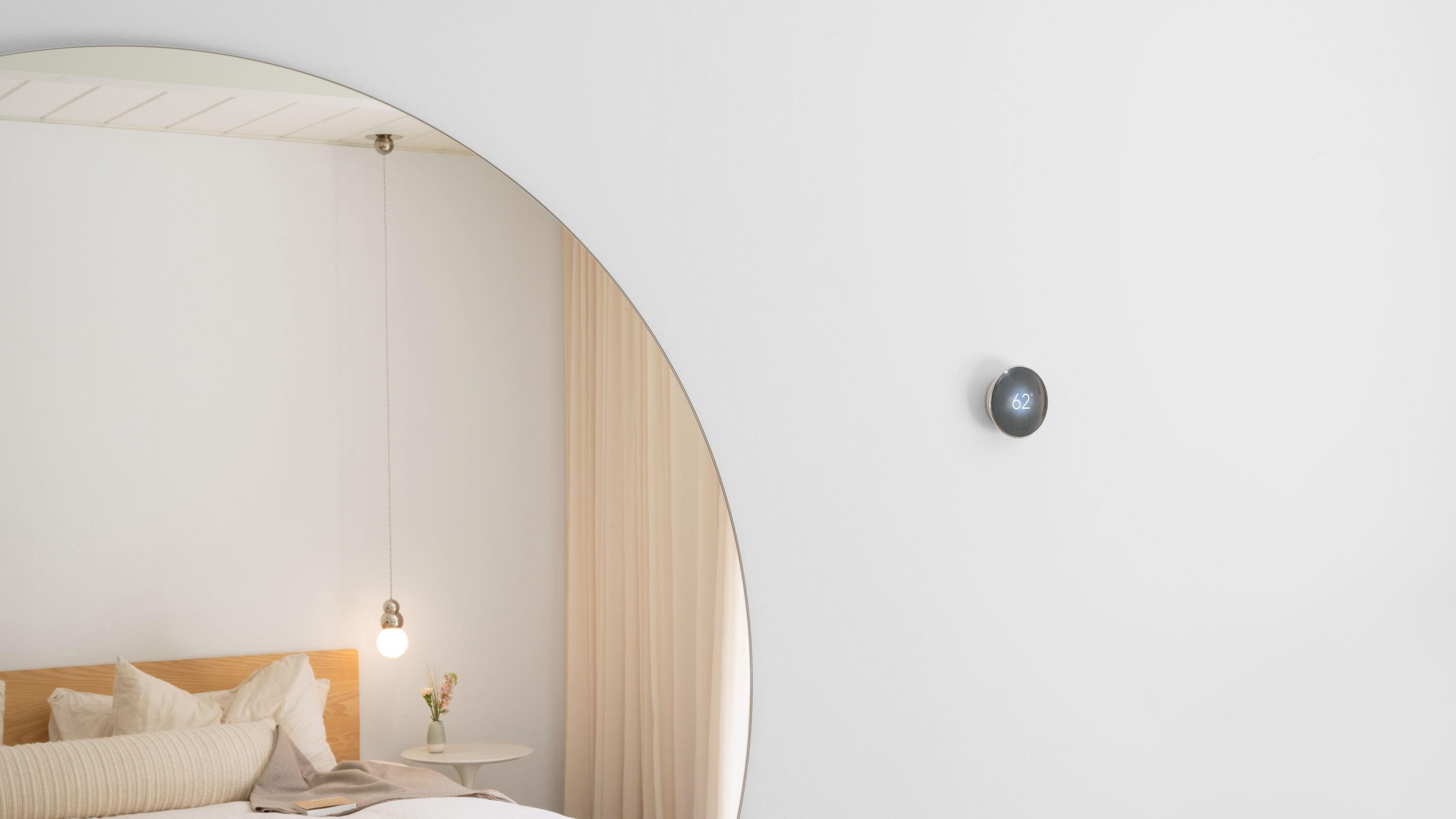 Google Nest Learning Thermostat (4th Gen) with Nest Temperature Sensor (2nd Gen) - Silver: Wi-Fi, Energy Star Certified