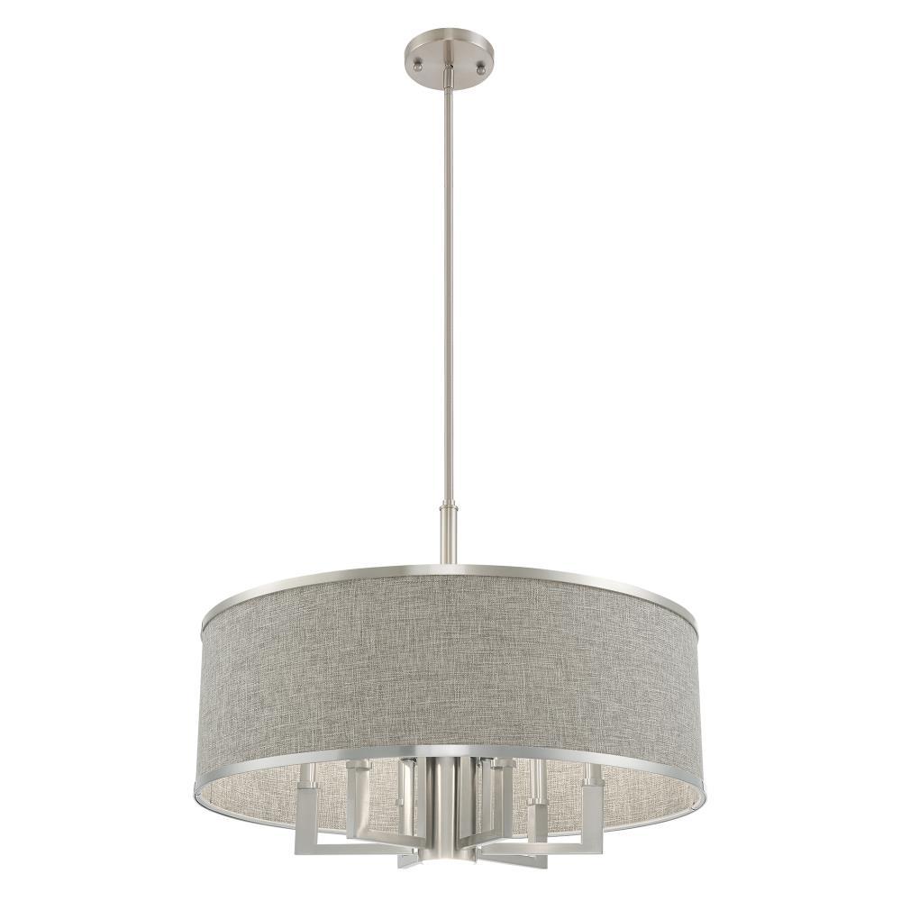 Livex Lighting Park Ridge 6 - Light Chandelier in Brushed Nickel