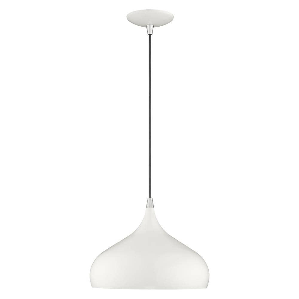 Livex Lighting Amador 1 - Light Pendant in  Shiny White