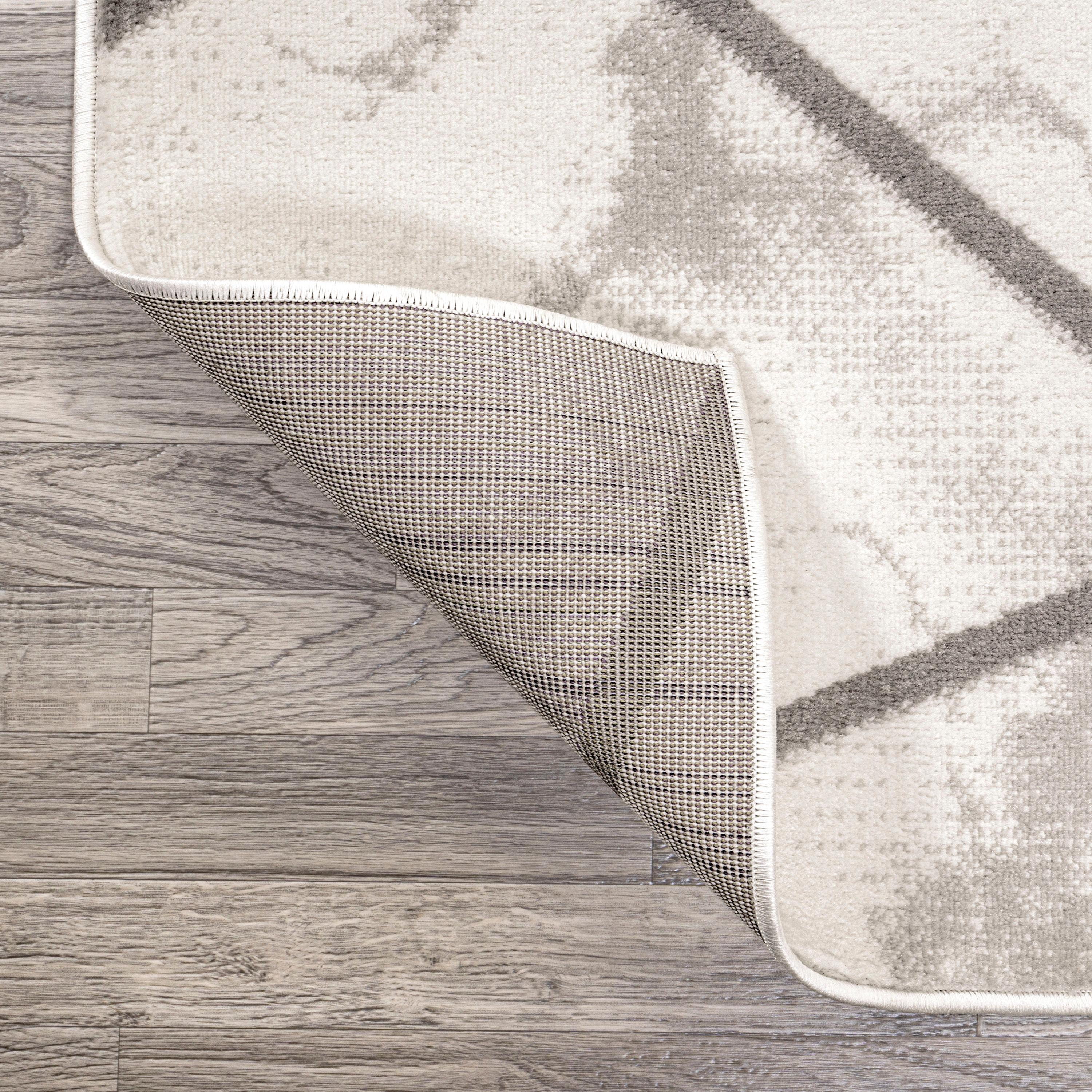 3' x 5' Patras Modern Geometric Marbled Area Rug, Ivory/Gray - JONATHAN Y