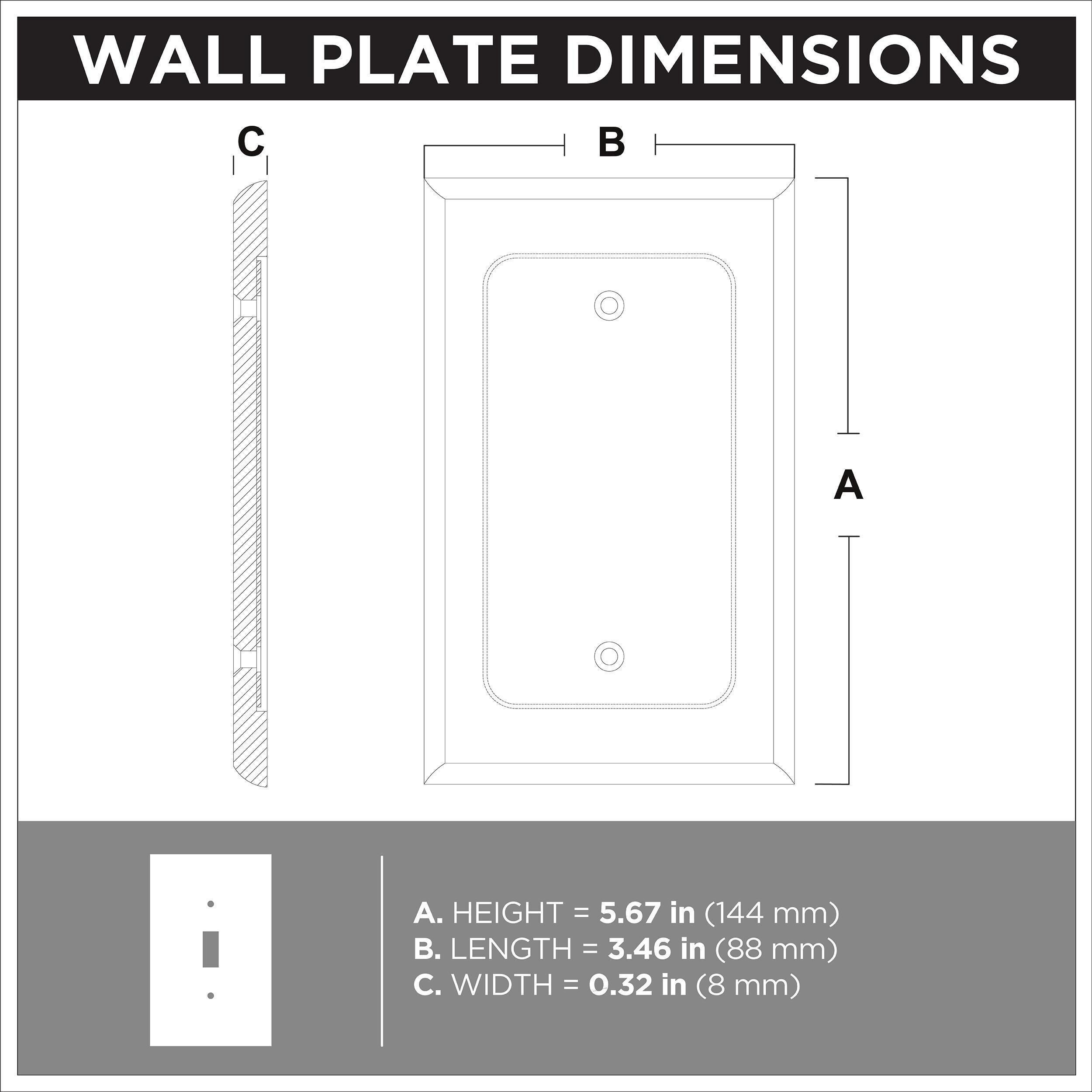 Liberty 64662 Unfinished Wood Single Blank Wall Plate Cover
