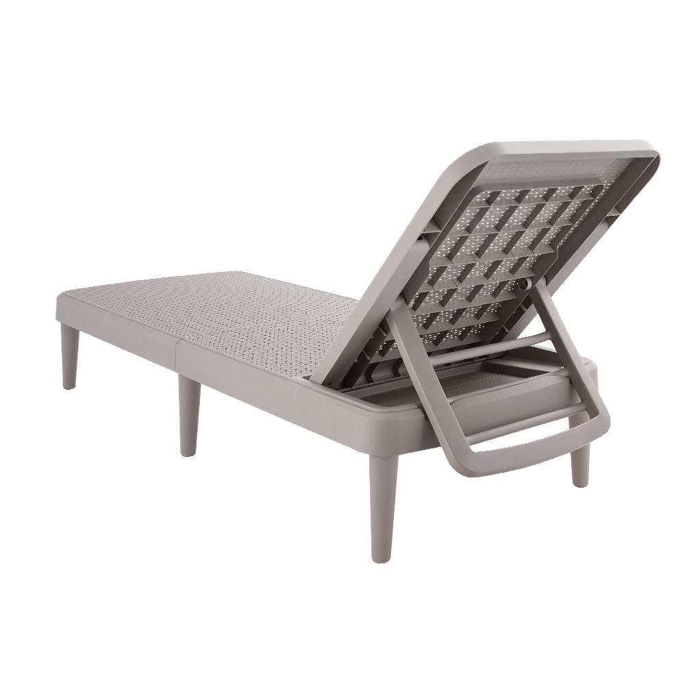 Tahiti Rattan Chaise Lounge - Gray - Lagoon