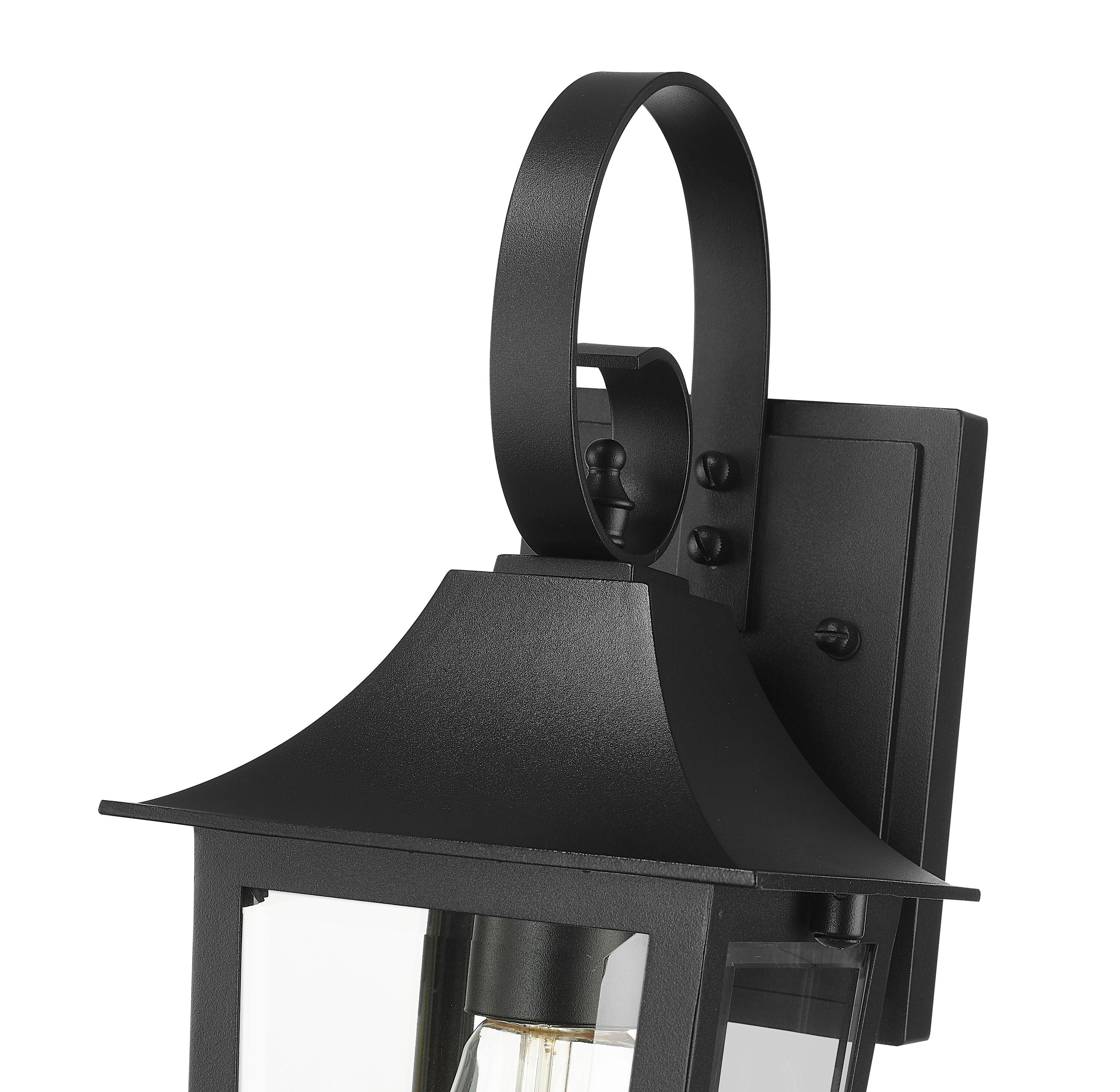 Gannon 1 Light Outdoor Wall Light in Black