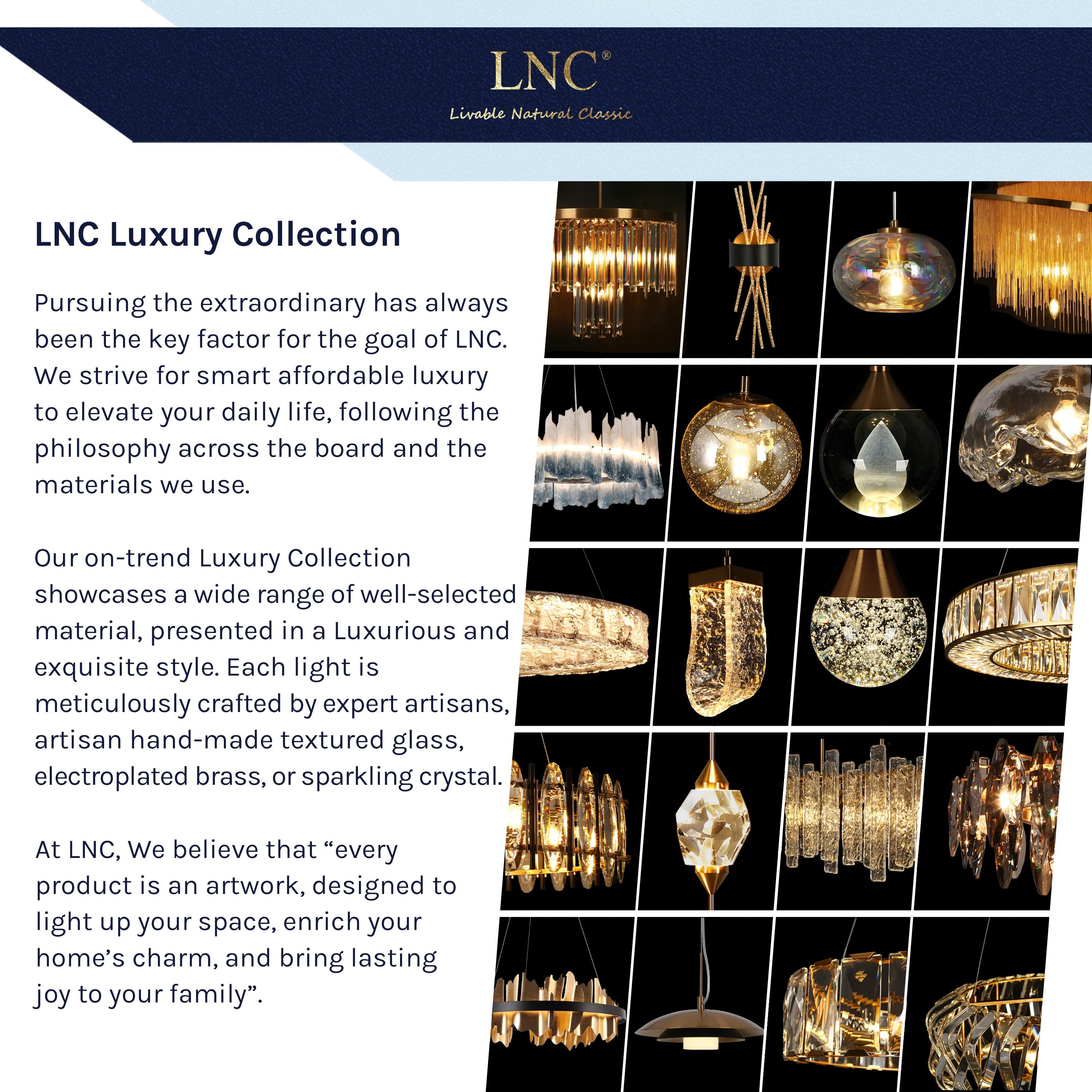 LNC Modern Gold LED 2-Light Chandelier Art Disc Design Pendant Lights for Kitchen Island Foyer