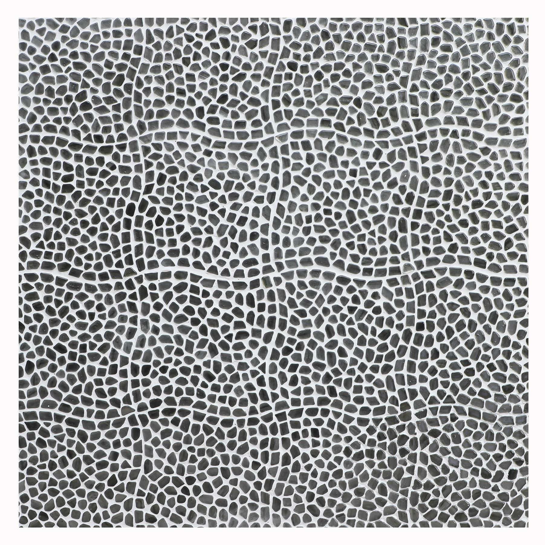 Bond Tile Fractal Pebble 11.88 in. x 11.88 in. Polished Glass Wall Mosaic Tile (0.98 Sq. Ft. / Each)