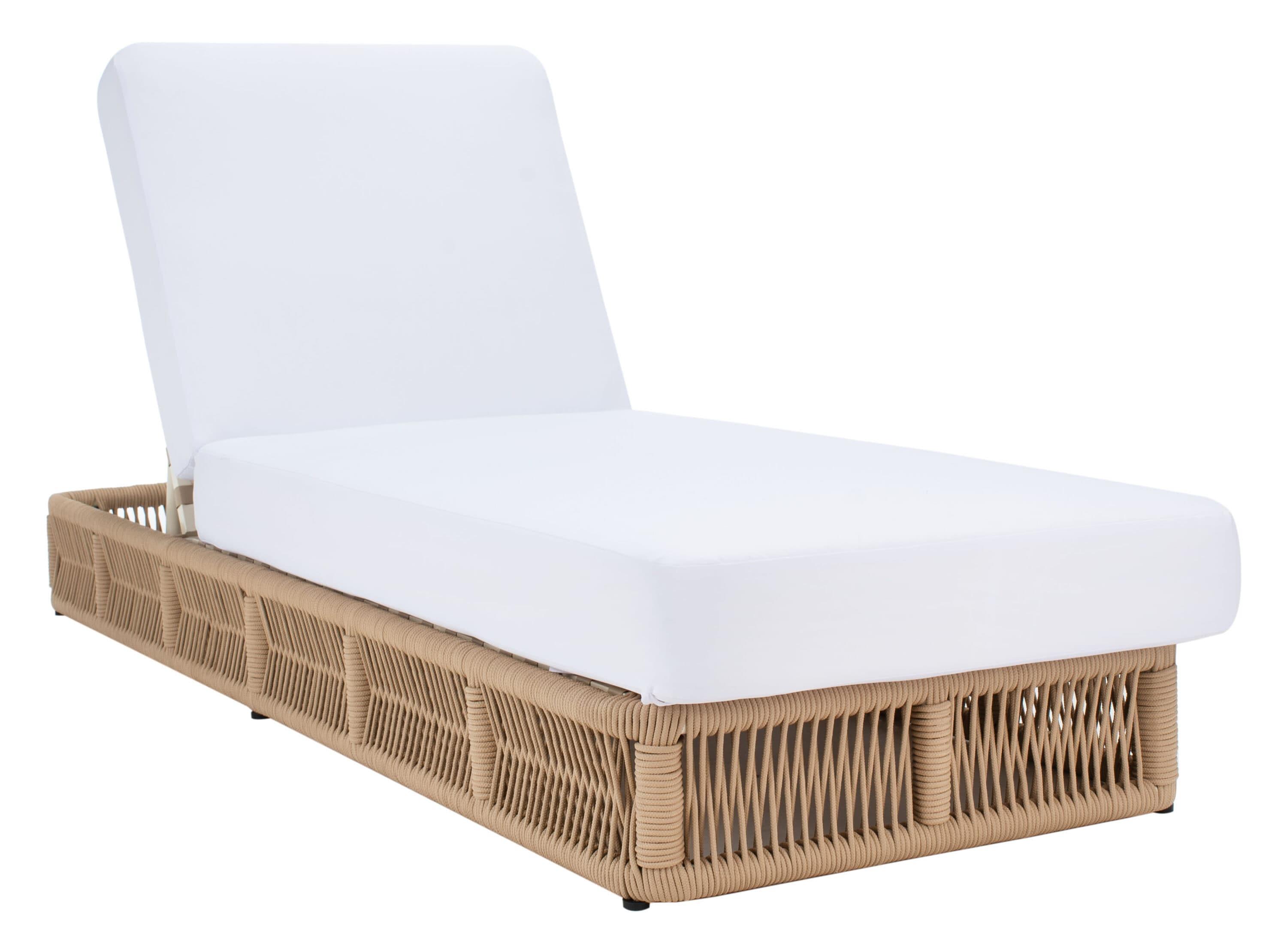 Gillian Sunlounger - Tan/White - Safavieh.