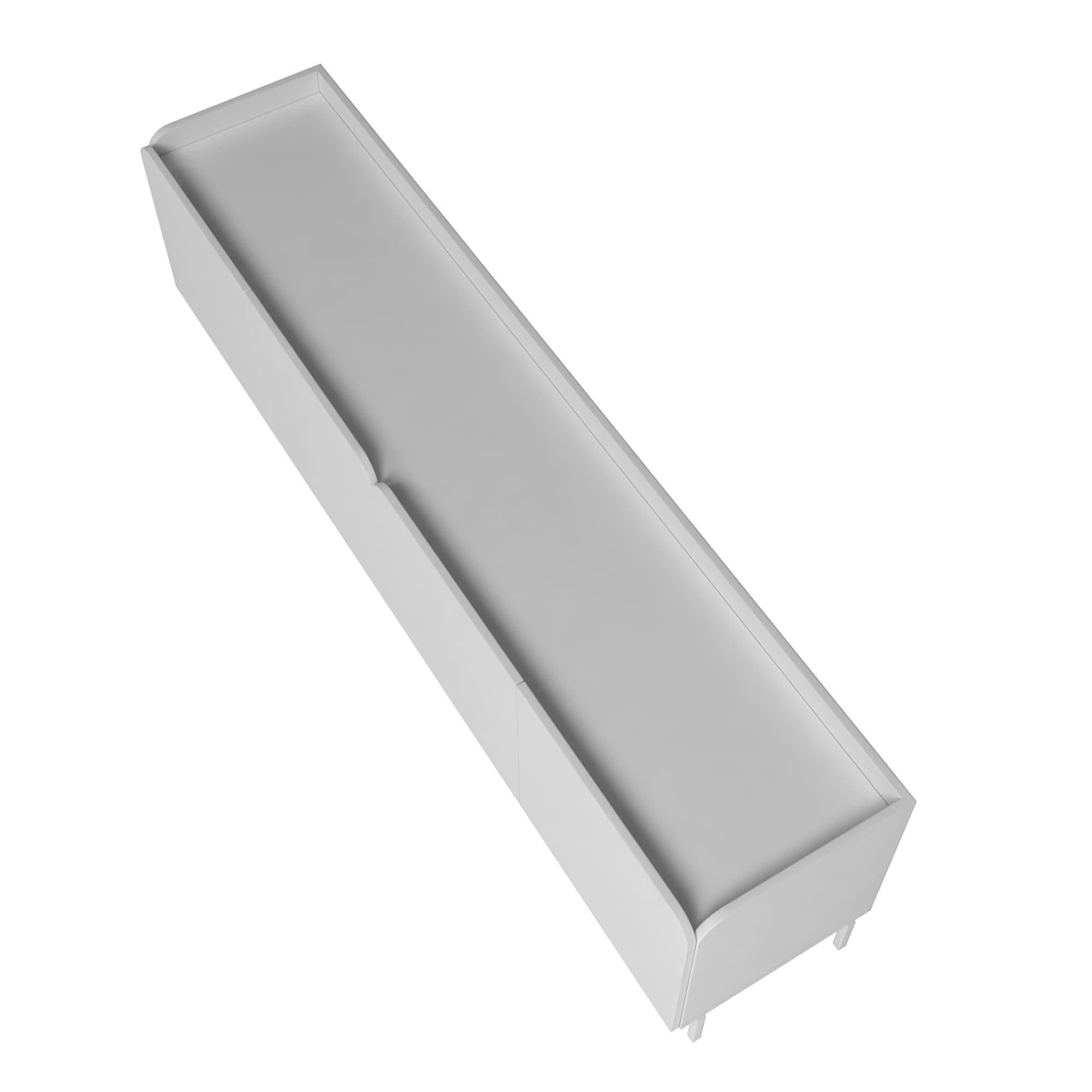 Manhattan Comfort 2pc Bogardus TV Stand for TVs up to 65" and 2 Door Accent Cabinet Set White: Mid-Century Modern, Particle Board Construction