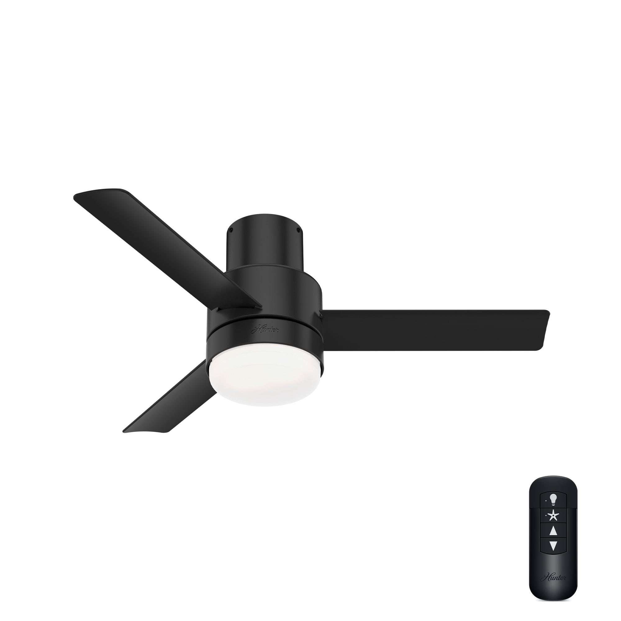 44" Gilmour 3 - Blade Outdoor Flush Mount Ceiling Fan with Remote Control and Light Kit Included