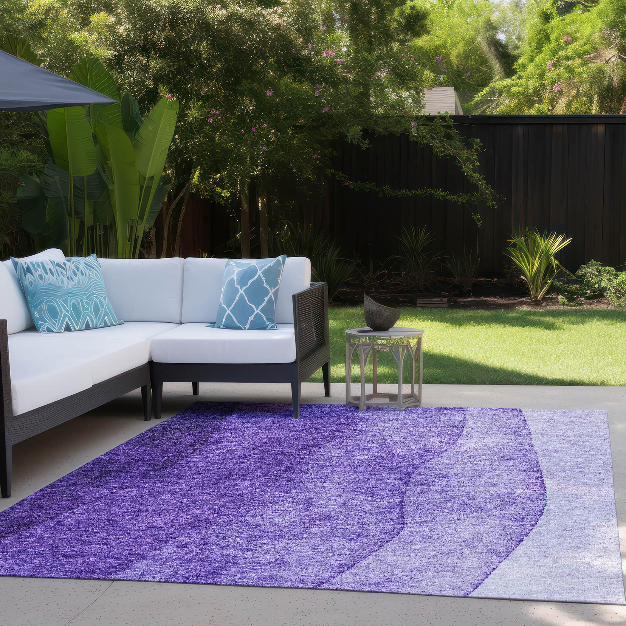 Addison Rugs Machine Washable Indoor/ Outdoor Chantille Contemporary Ombre Rug Purple - 8' x 10'