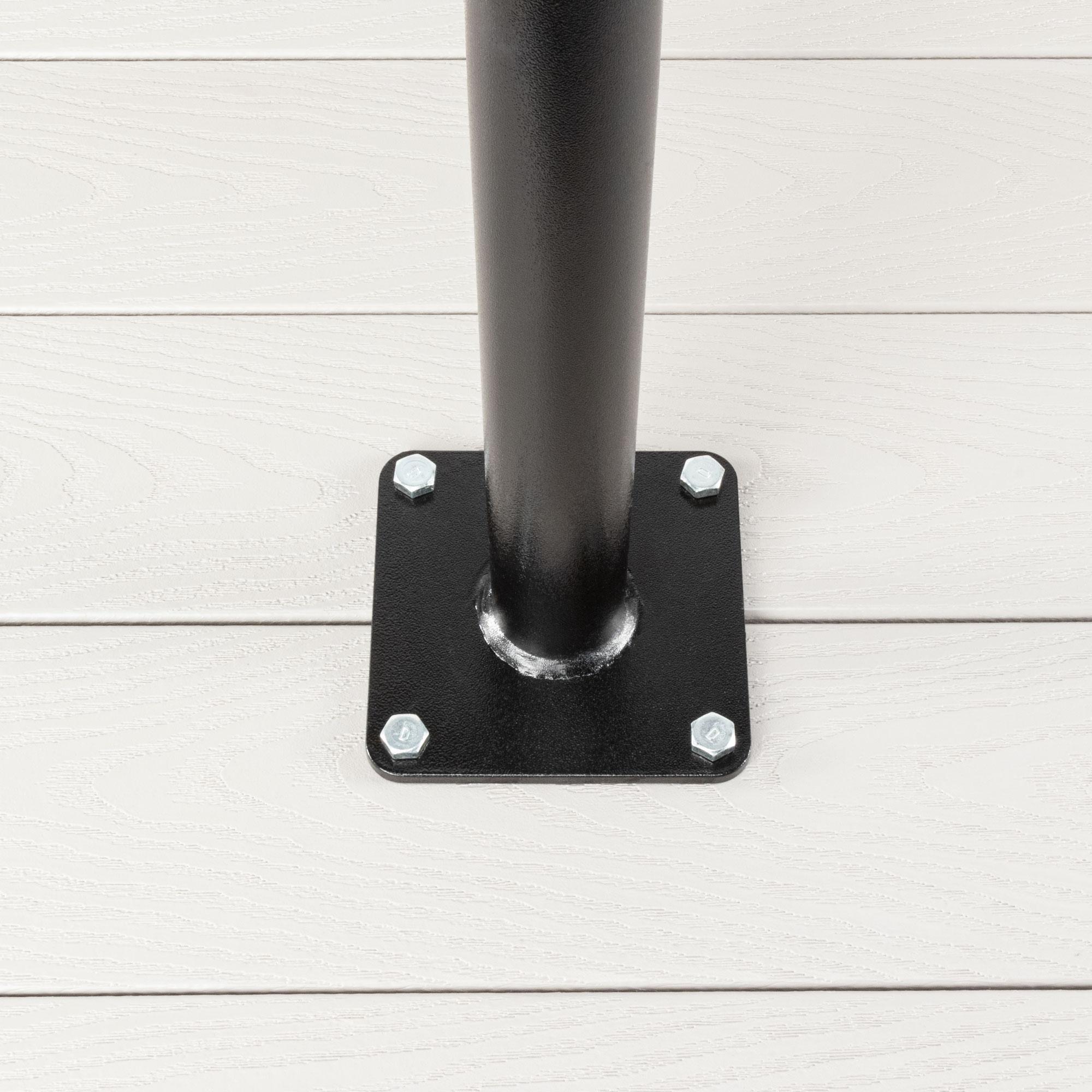 Allsop 9.5ft Heavy-Duty String Light Pole Stand with Freestanding Tank Base for Grass, Patio, Deck, Events