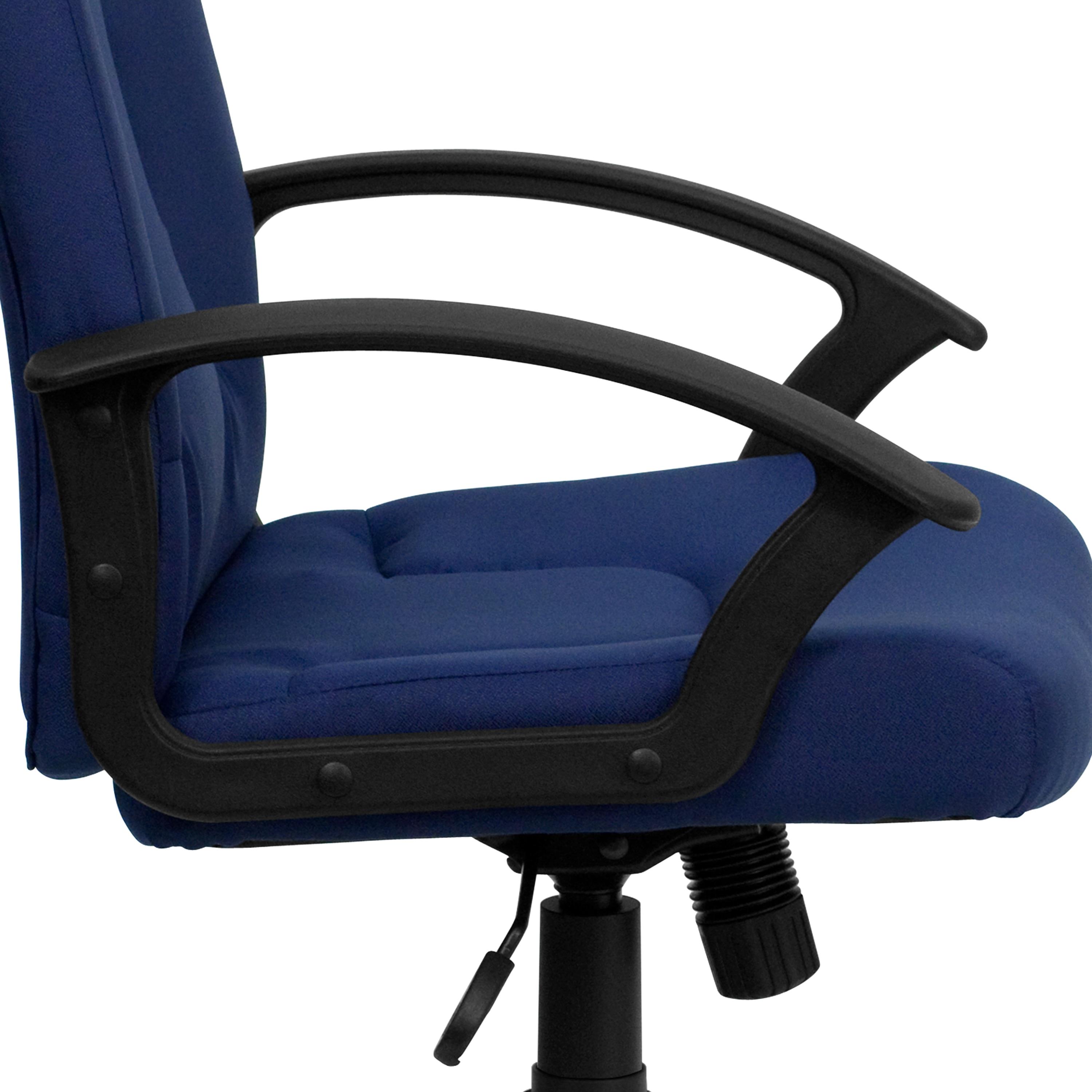Flash Furniture Mid-Back Fabric Executive Swivel Office Chair with Nylon Arms (Set of 2)