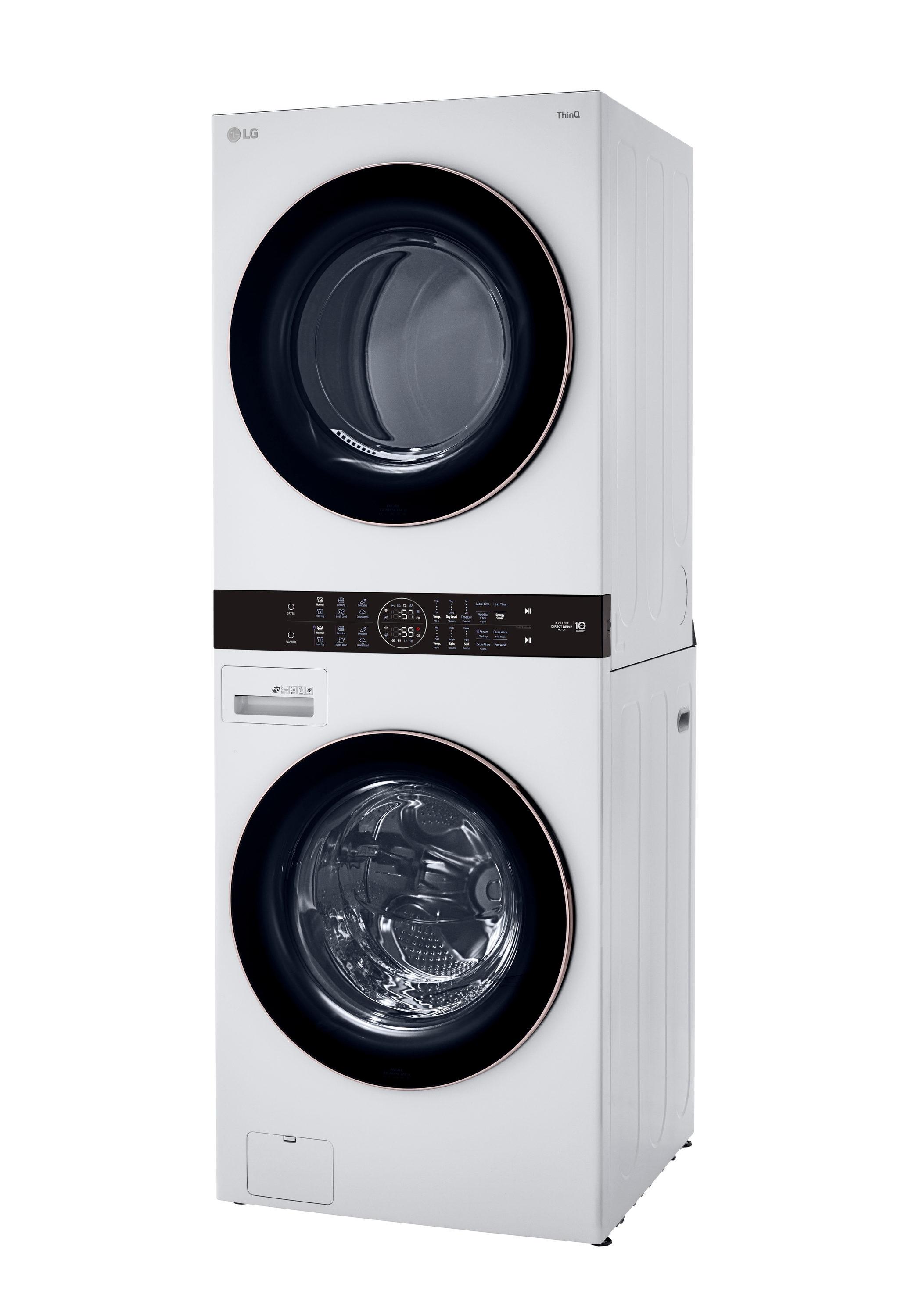 LG WKE100HWA 27 inch White WashTower™ with Center Control™ 4.5 cu. ft. Washer and 7.4 cu. ft. Electric Drye