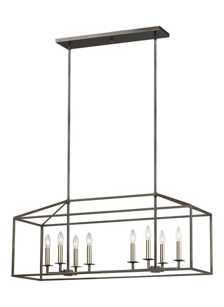 Generation Lighting Perryton 8 -Light Bronze Contemporary/Modern Linear Large Hanging Kitchen island light