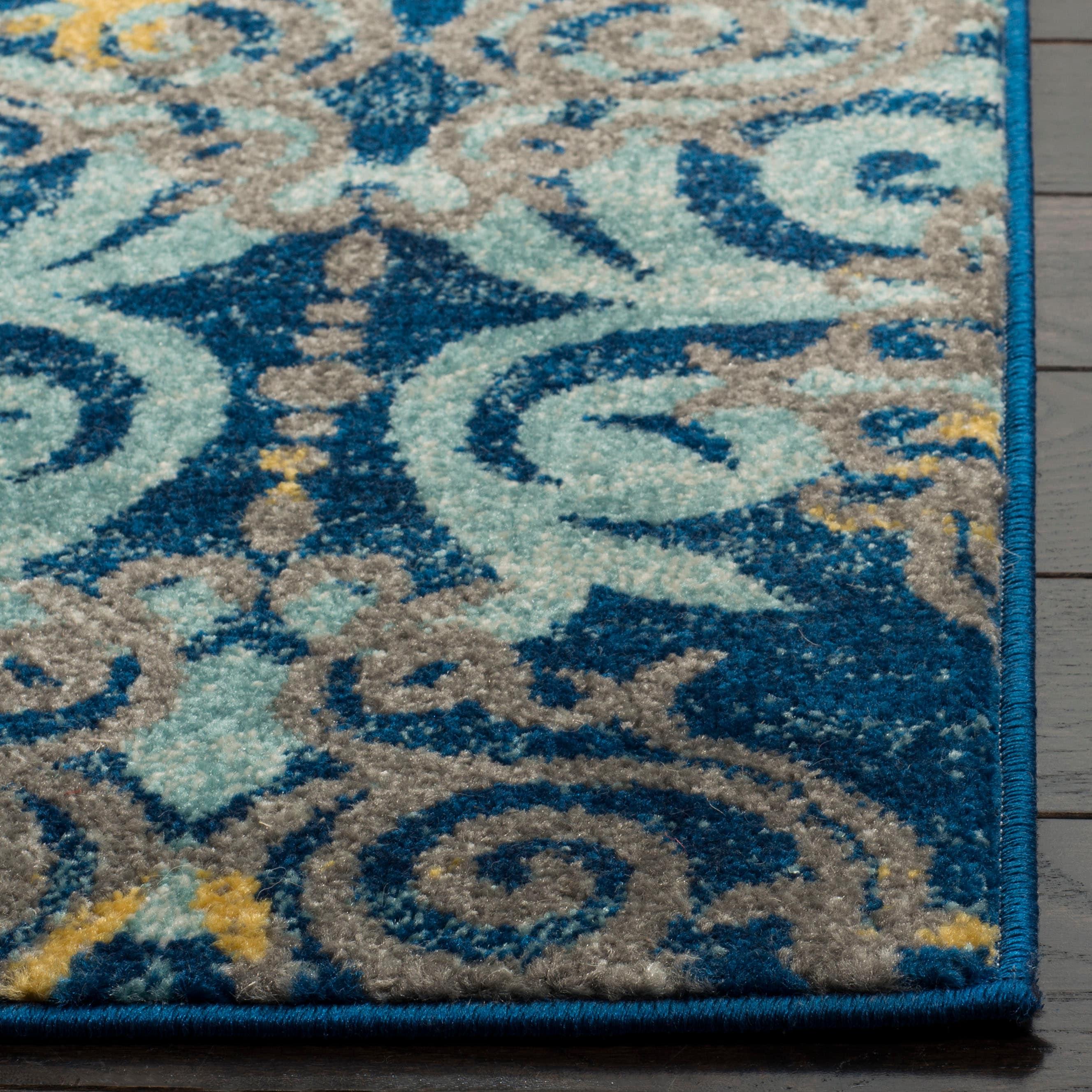 Evoke EVK230 Power Loomed Accent Rug - Royal/Light Blue - 3'x5' - Safavieh.