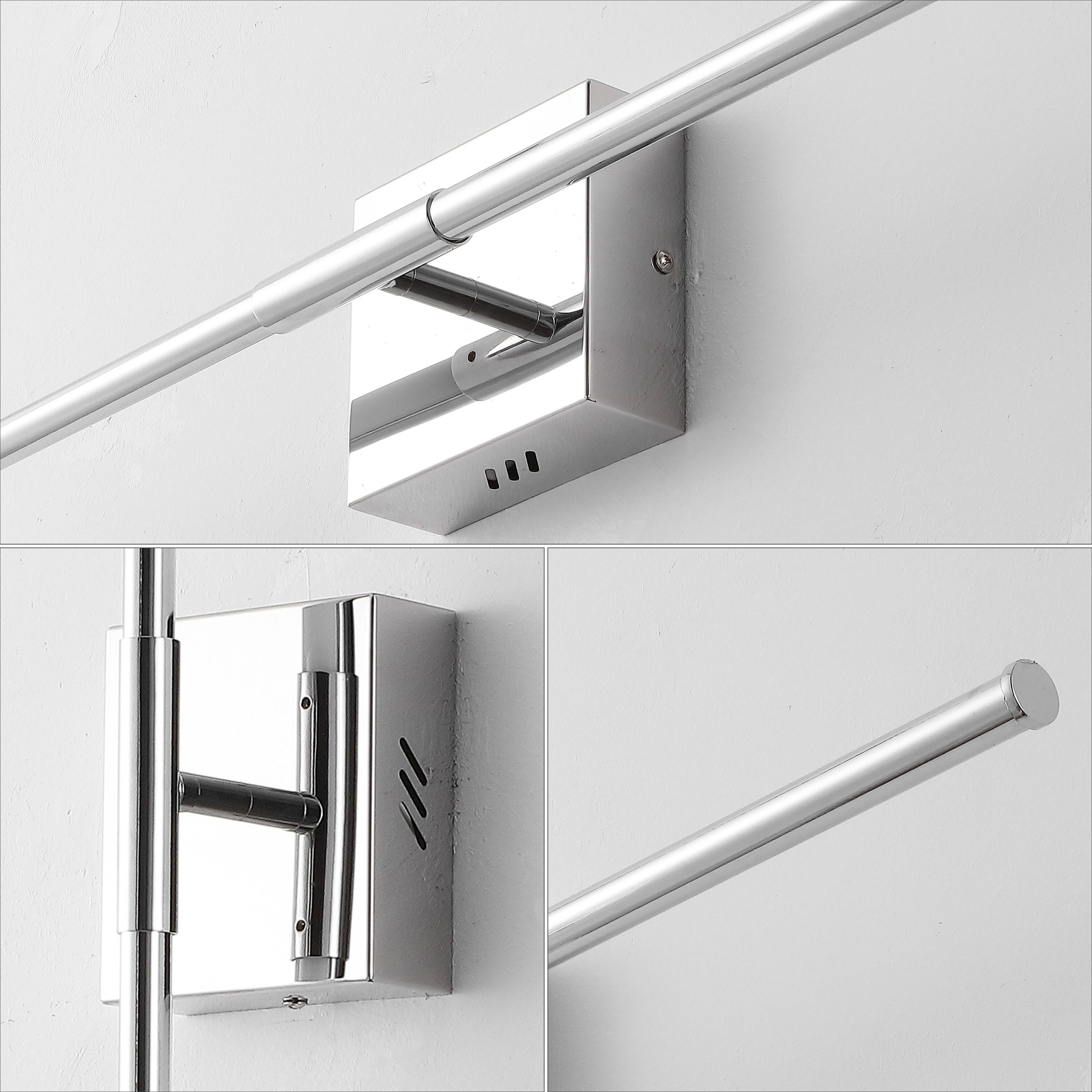 JONATHAN  Y Makena Metal Dimmable Integrated Minimalist 28-in W 1 -Light Polished Chrome Integrated LED Wall Sconce