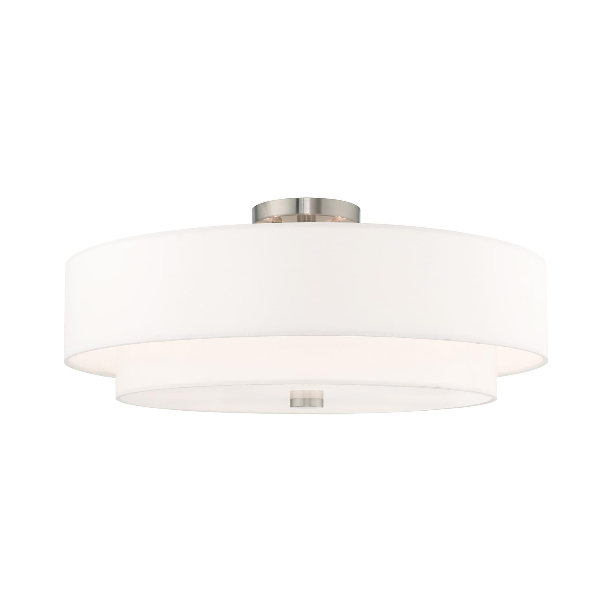 Livex Lighting Meridian 5 - Light Semi-Flush Mount in  Brushed Nickel