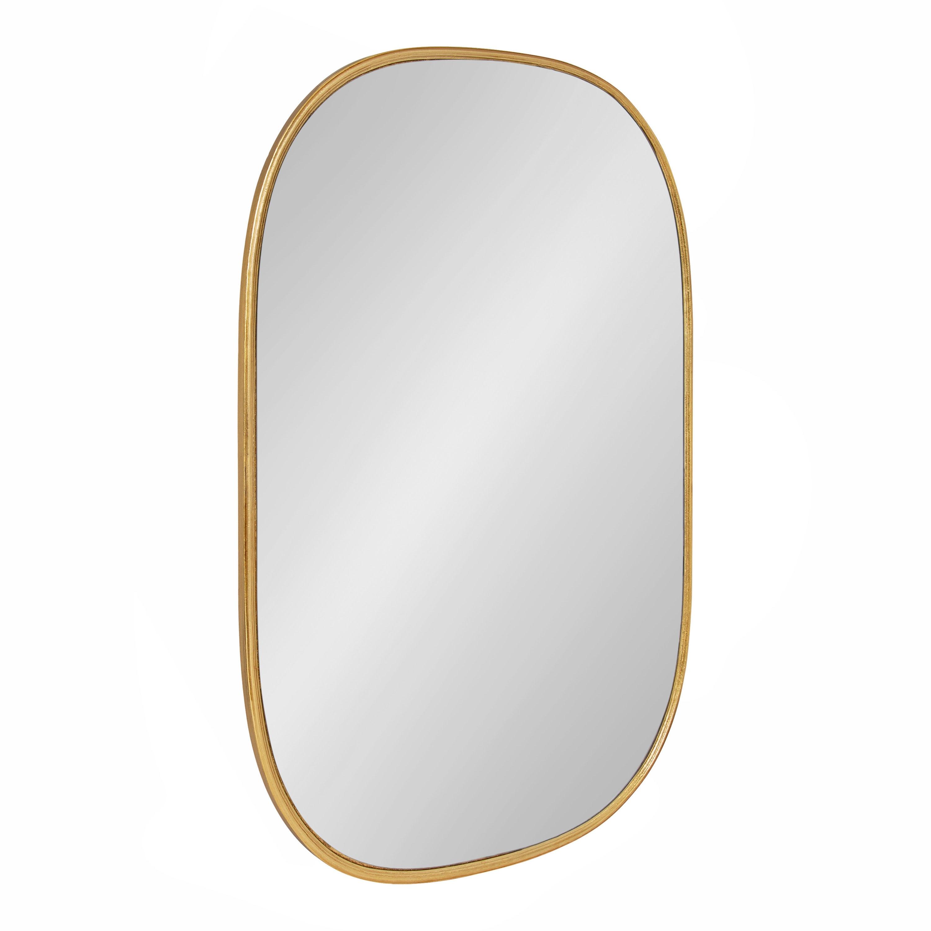 24" x 36" Caskill Capsule Framed Wall Mirror Gold - Kate and Laurel