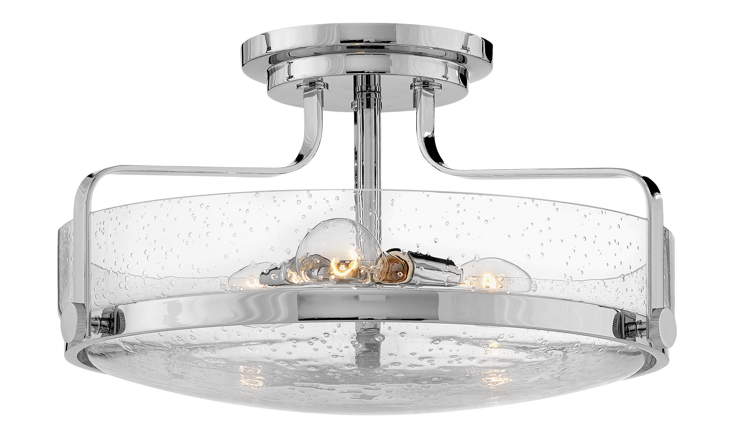 Harper 3-Light Semi-Flush Mount Retro Ceiling Light