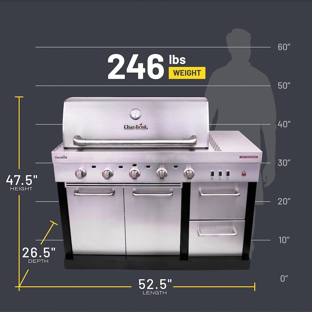 Charbroil Medallion Series Modular Outdoor Kitchen 5-Burner Infrared Gas Grill