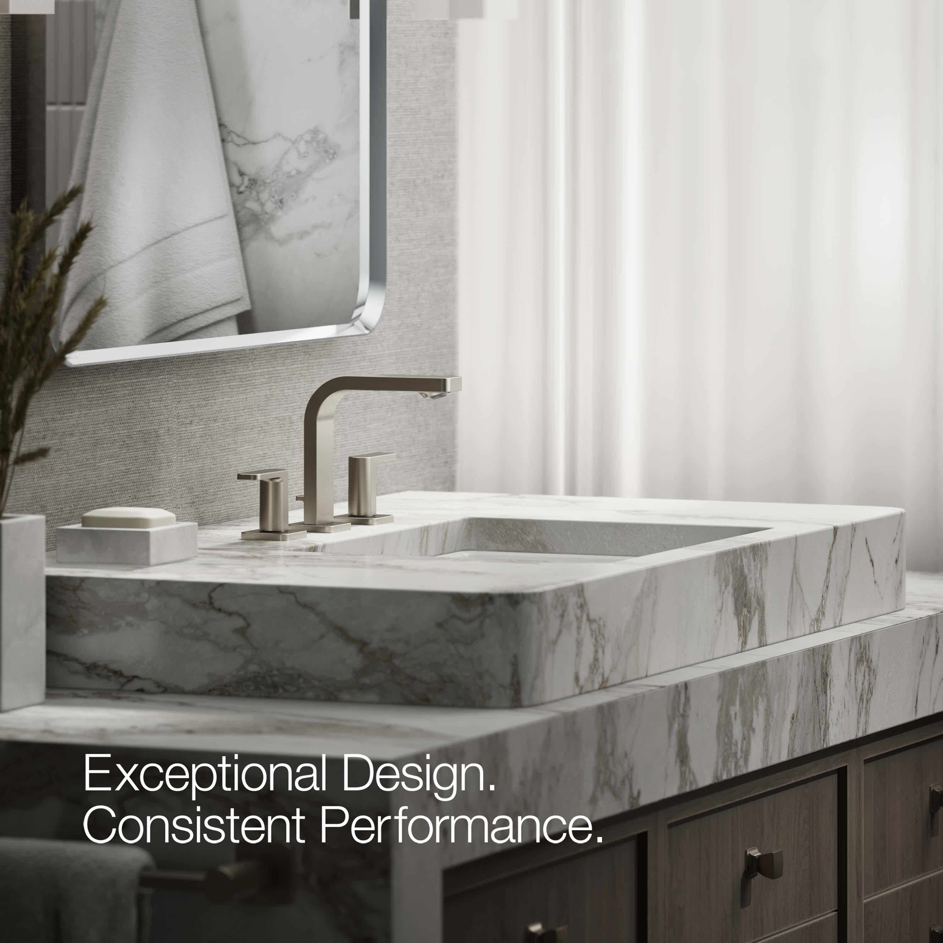 Kohler ® Parallel ® Widespread Nickel Bathroom Sink Faucet and Handles