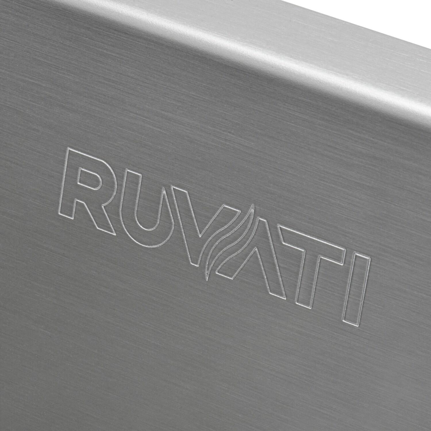 Ruvati 23 x 20 inch RV Workstation Drop-in Topmount Bar Prep Kitchen Sink 16 Gauge Stainless Steel