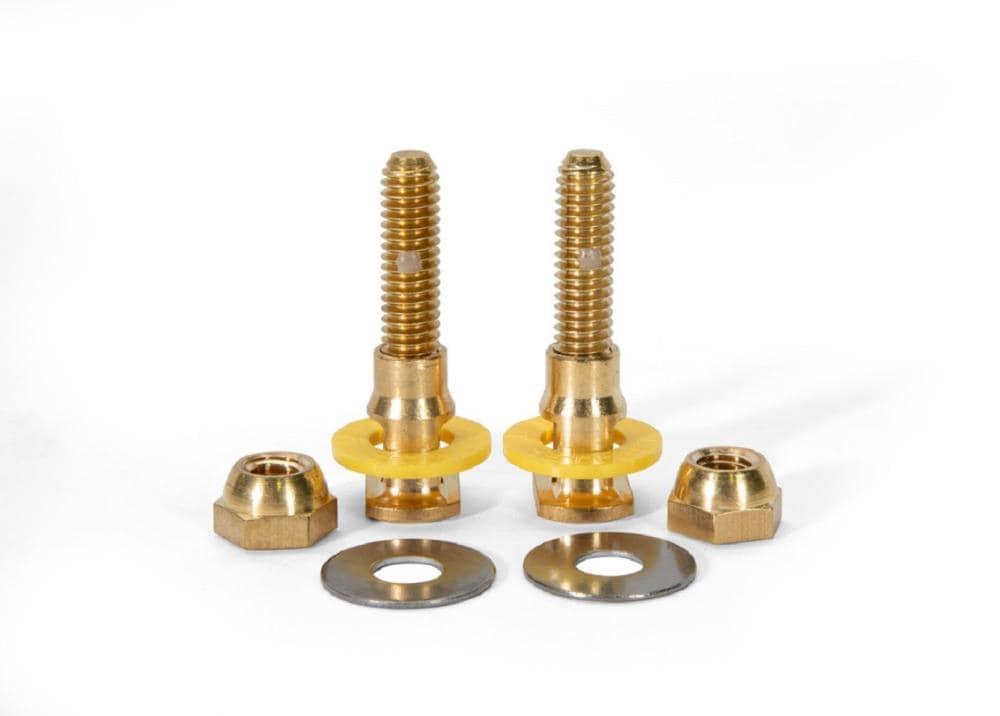 Fluidmaster 7110A-001-P10 Setfast Self-Adjusting Toilet Bowl to Floor Bolts, Brass