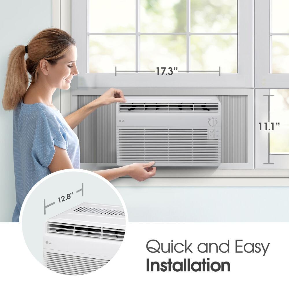 LG 5000 BTU Window Air Conditioner for up to 150 Sq. Ft. with 2 Cooling and Fan Speeds in White