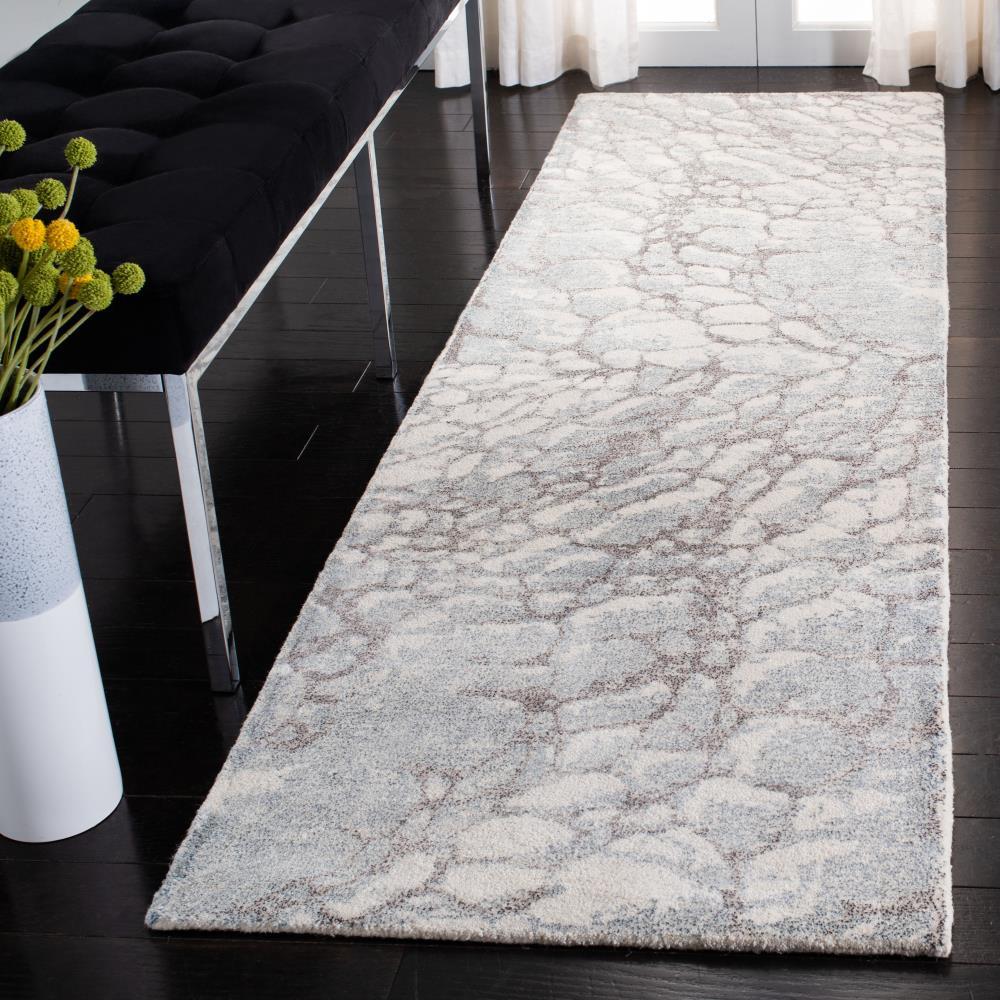 Restoration Vintage RVT112 Hand Tufted Indoor Runner Rug - 2'3"x8' - Grey/Ivory - Safavieh