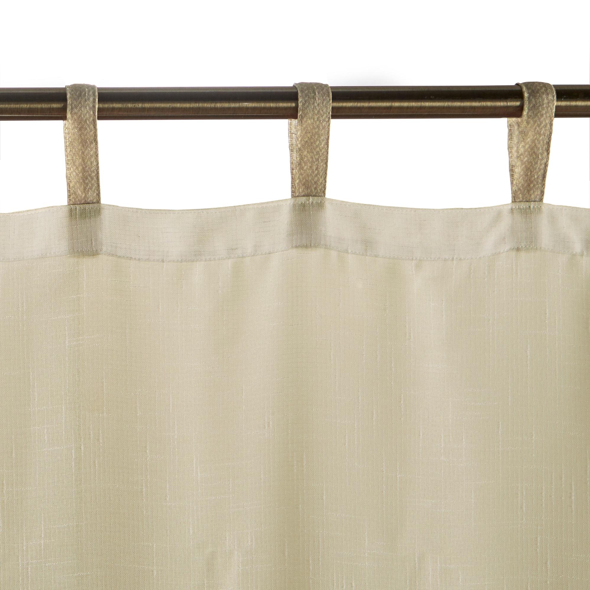 Gracie Oaks Janig Solid Sheer Tab Top Single Indoor/Outdoor Curtain Panel