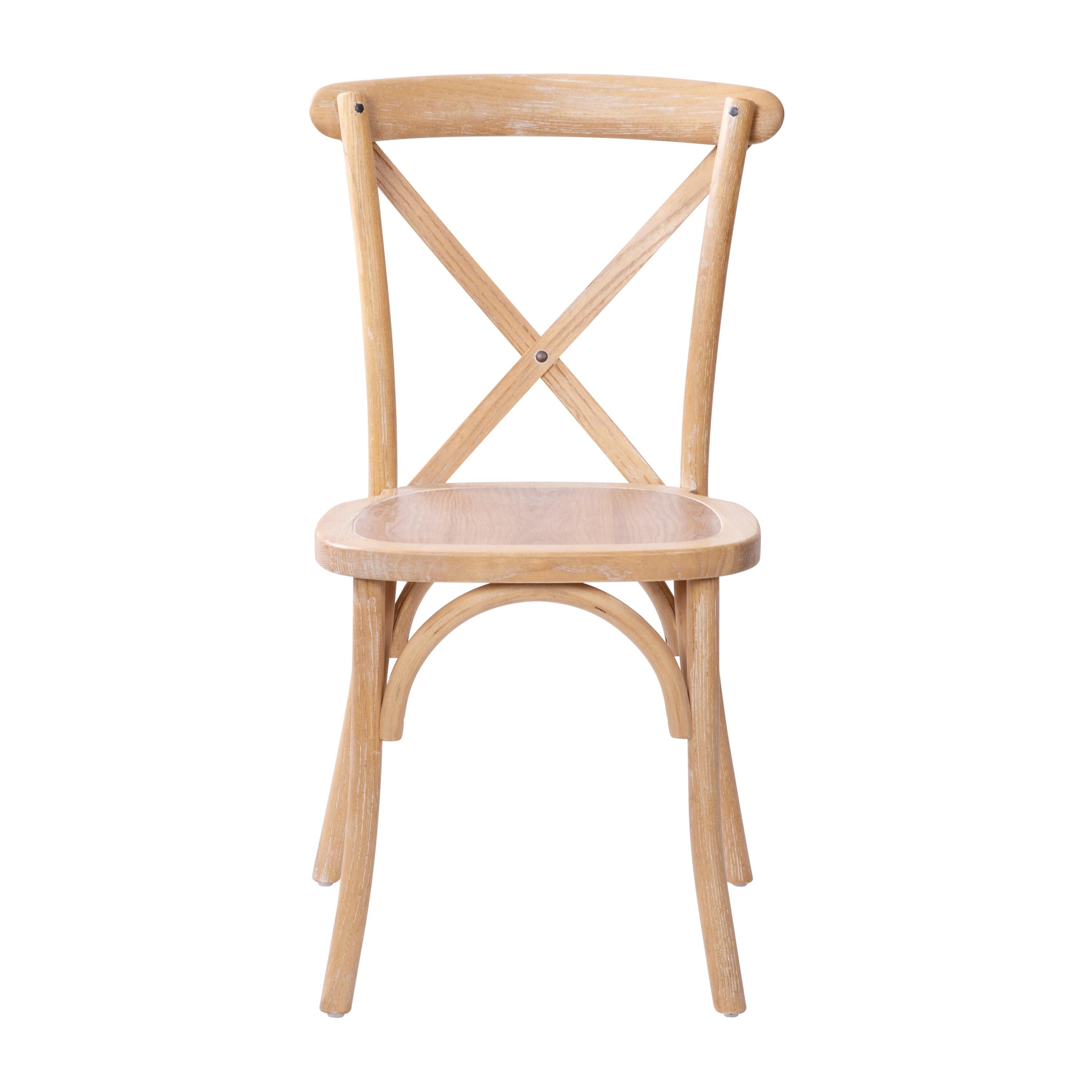 Flash Furniture Advantage Driftwood X-Back Chair