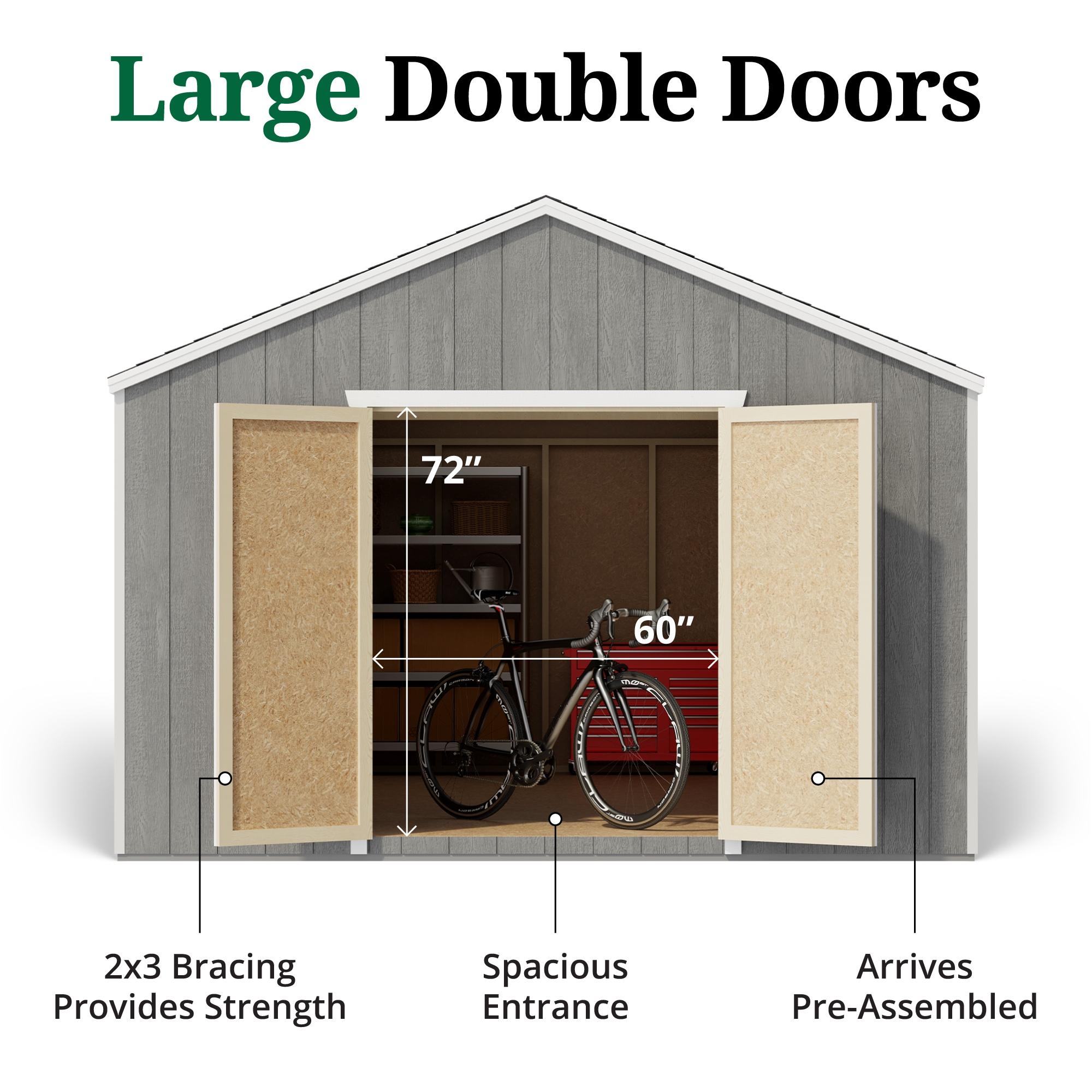 Little Cottage Co. 12x12 Value Gable Shed, Outdoor Wood Storage Do-It-Yourself Precut Kit