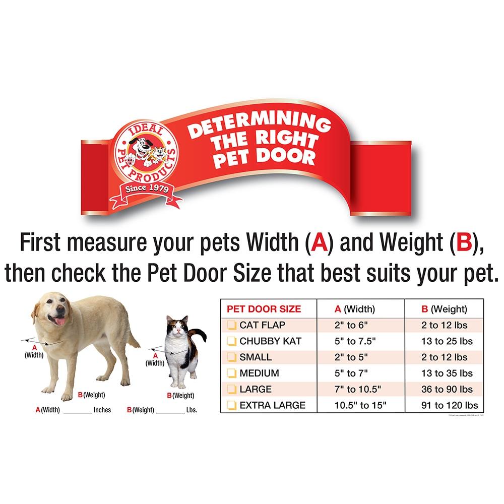 Ideal Pet Products Aluminum Sash Window Pet Door, Adjustable to Fit Window Widths from 27" to 32", Medium 7” x 11-1/4” Flap Size