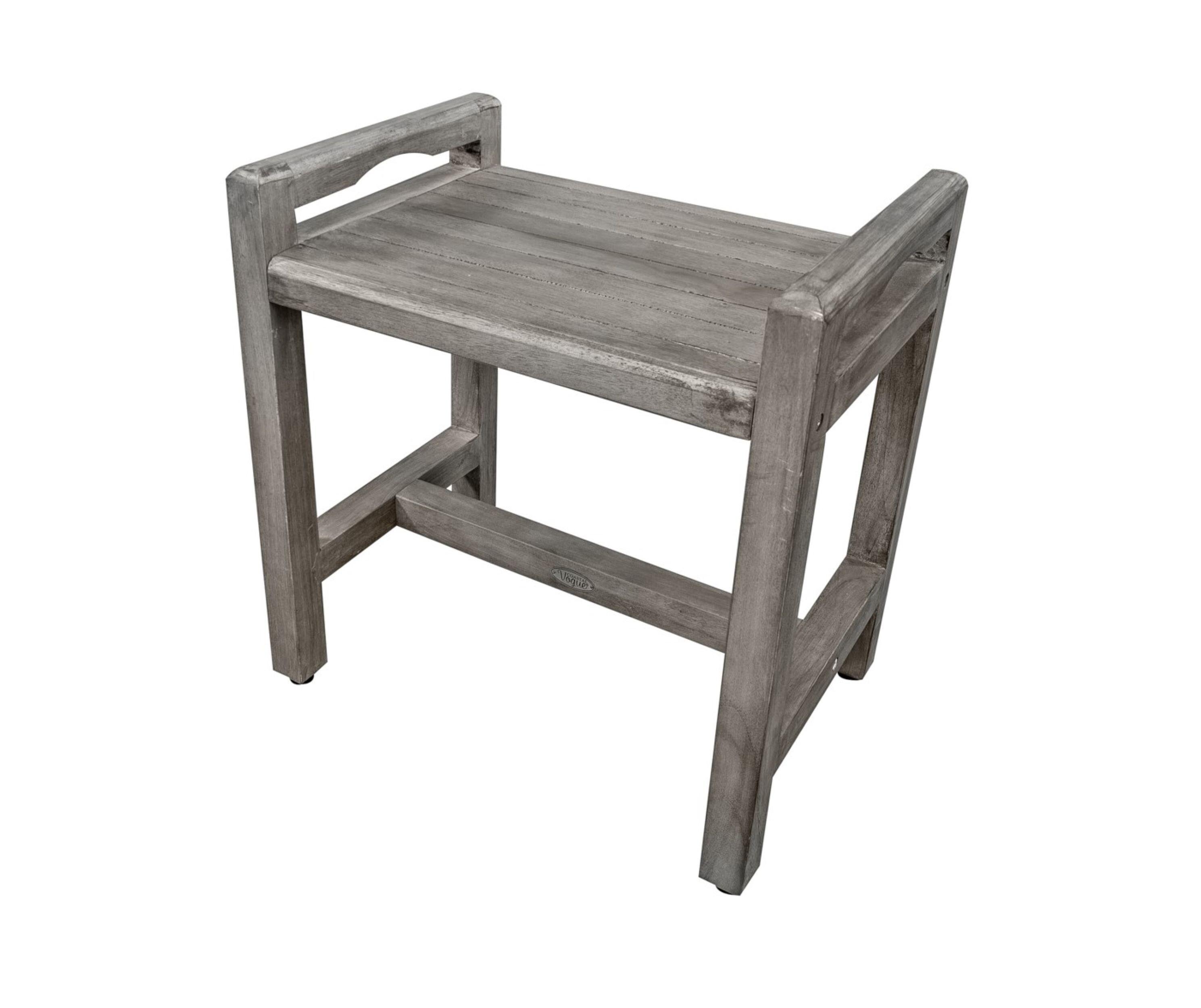 CoastalVogue 20'' W Teak Shower Bench with LiftAide