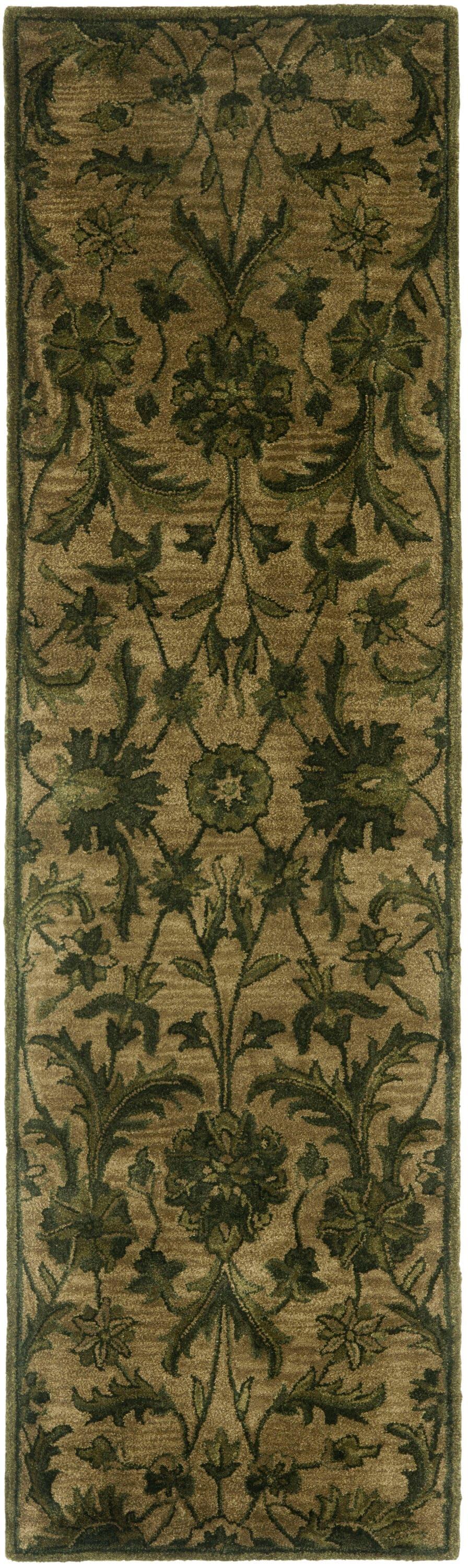 Antiquity AT824 Hand Tufted Indoor Runner Rug - Olive/Green - 2'3"x8' - Safavieh
