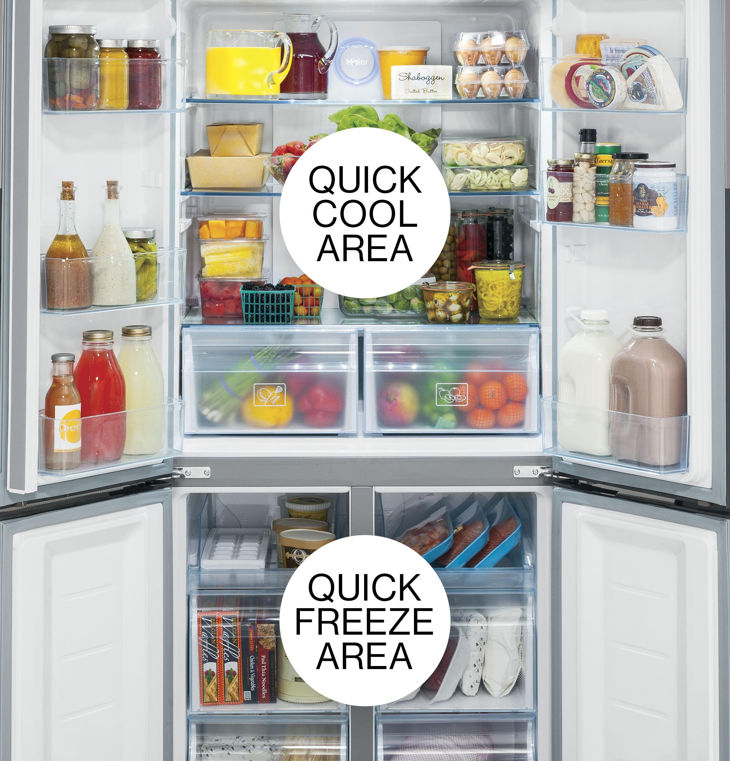 Haier Haier 33" 16.4 Cubic Feet Energy Star Smudge-Resistant Built-in Bottom Freezer Refrigerator QHE16HYPFS