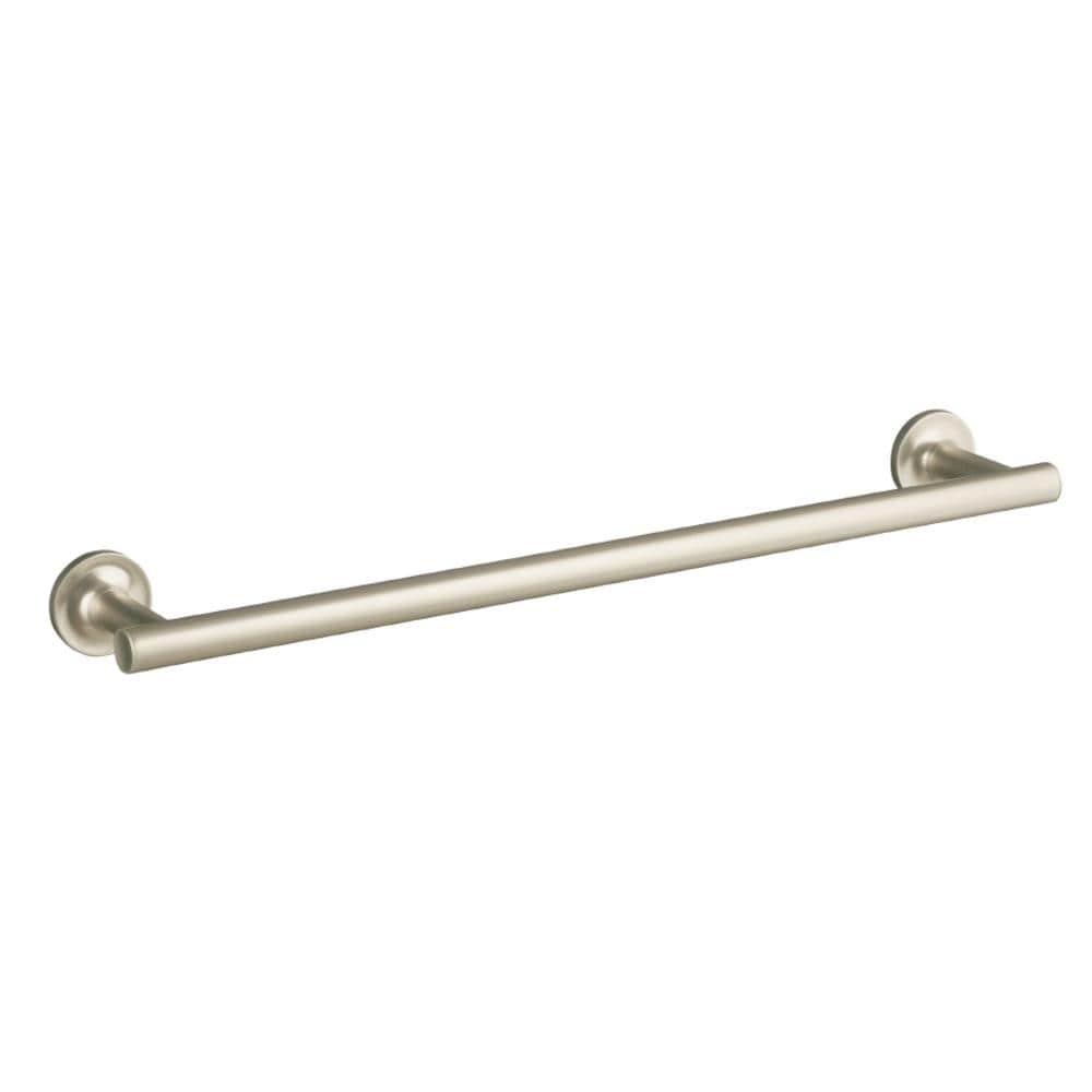 Purist® 24" Wall Mounted Round Towel Bar, Metal Wall-Mounted Towel Holder