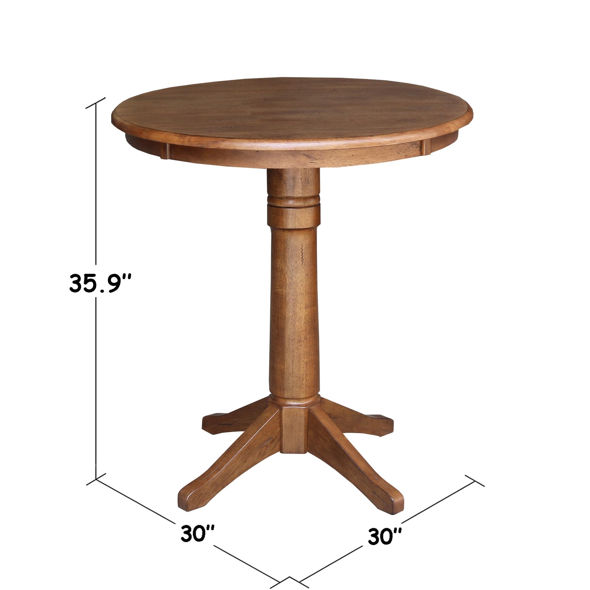 International Concepts 30" Round Top Pedestal Table - 35.9" Height