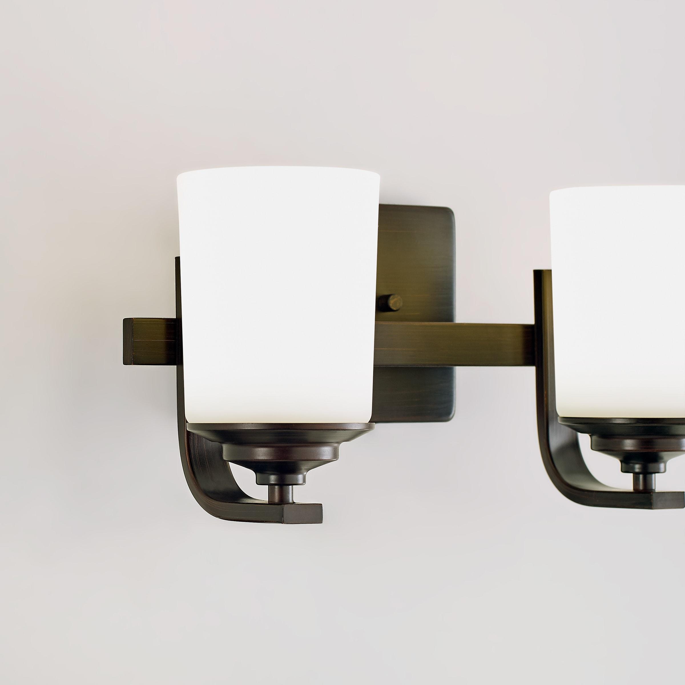 Kemal Bronze Cylinder 2-Light Energy Star Vanity Fixture