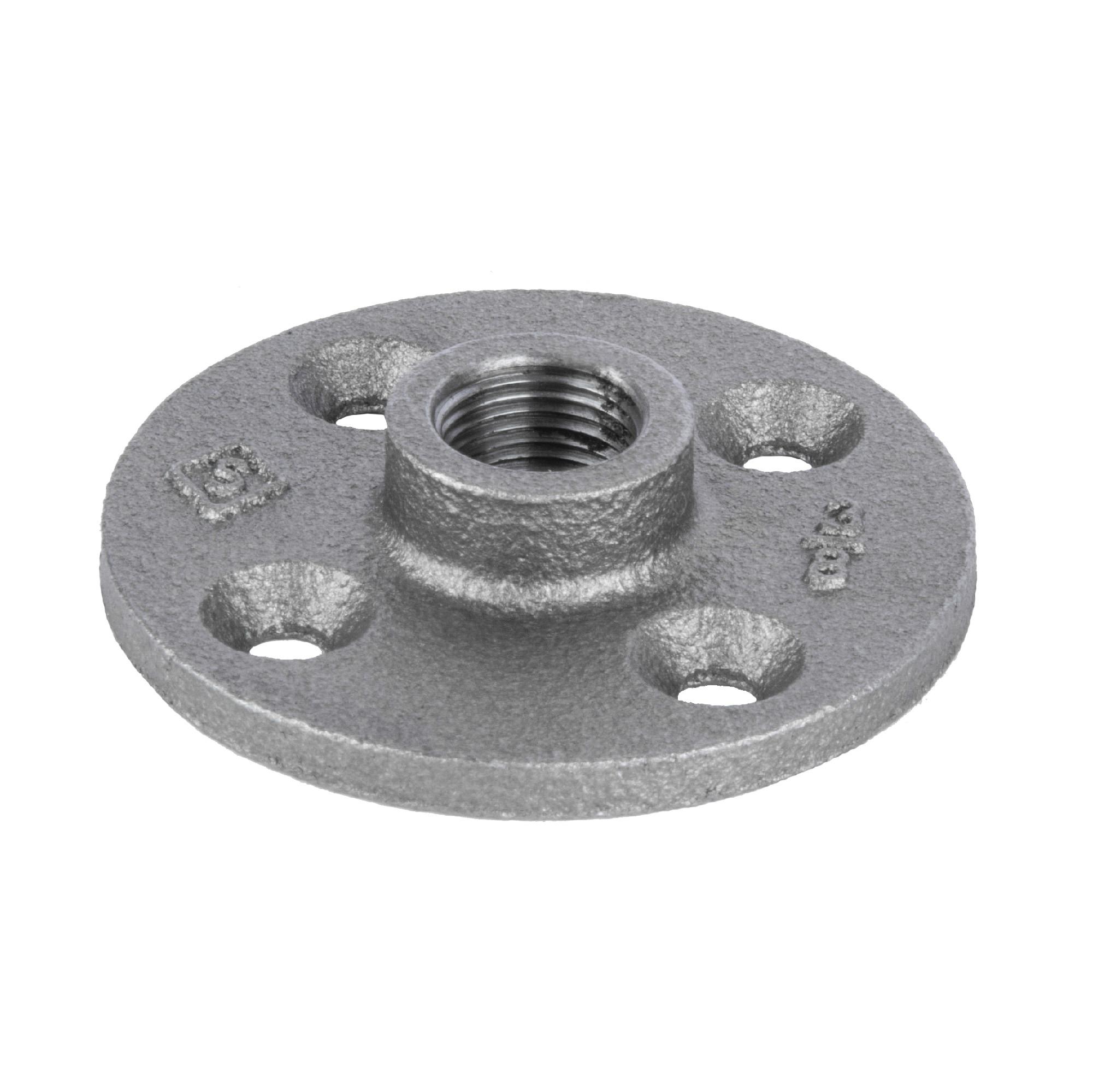 STZ Industries 3/8 in. FIP each Black Malleable Iron 2.75 in. L Floor Flange