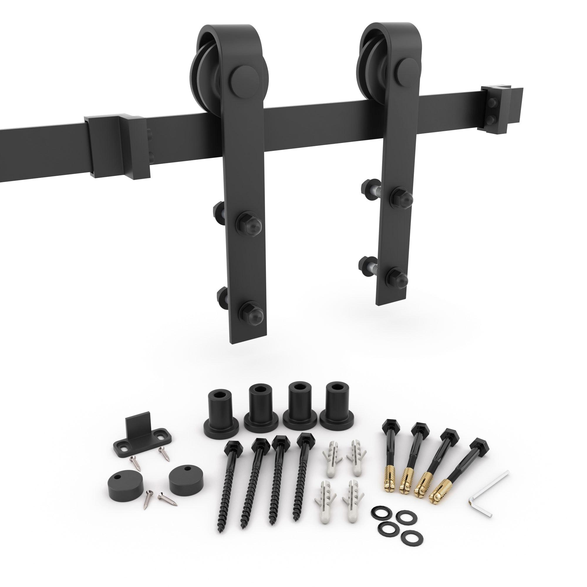 72-in. Matte Black Barn Door Hardware Kit