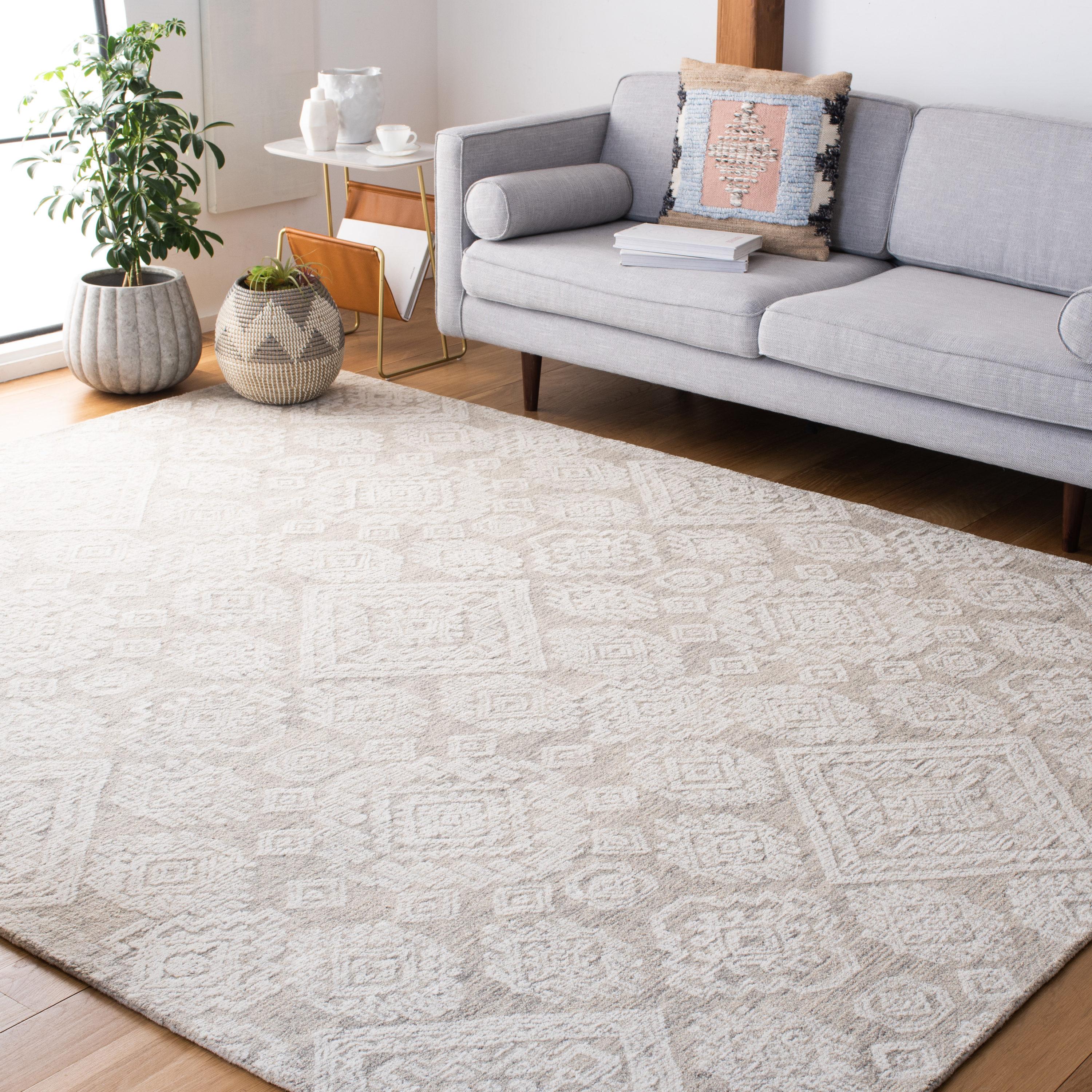 Metro MET987 Hand Tufted Indoor Area Rug - Light Brown/Ivory - 5'x8' - Safavieh