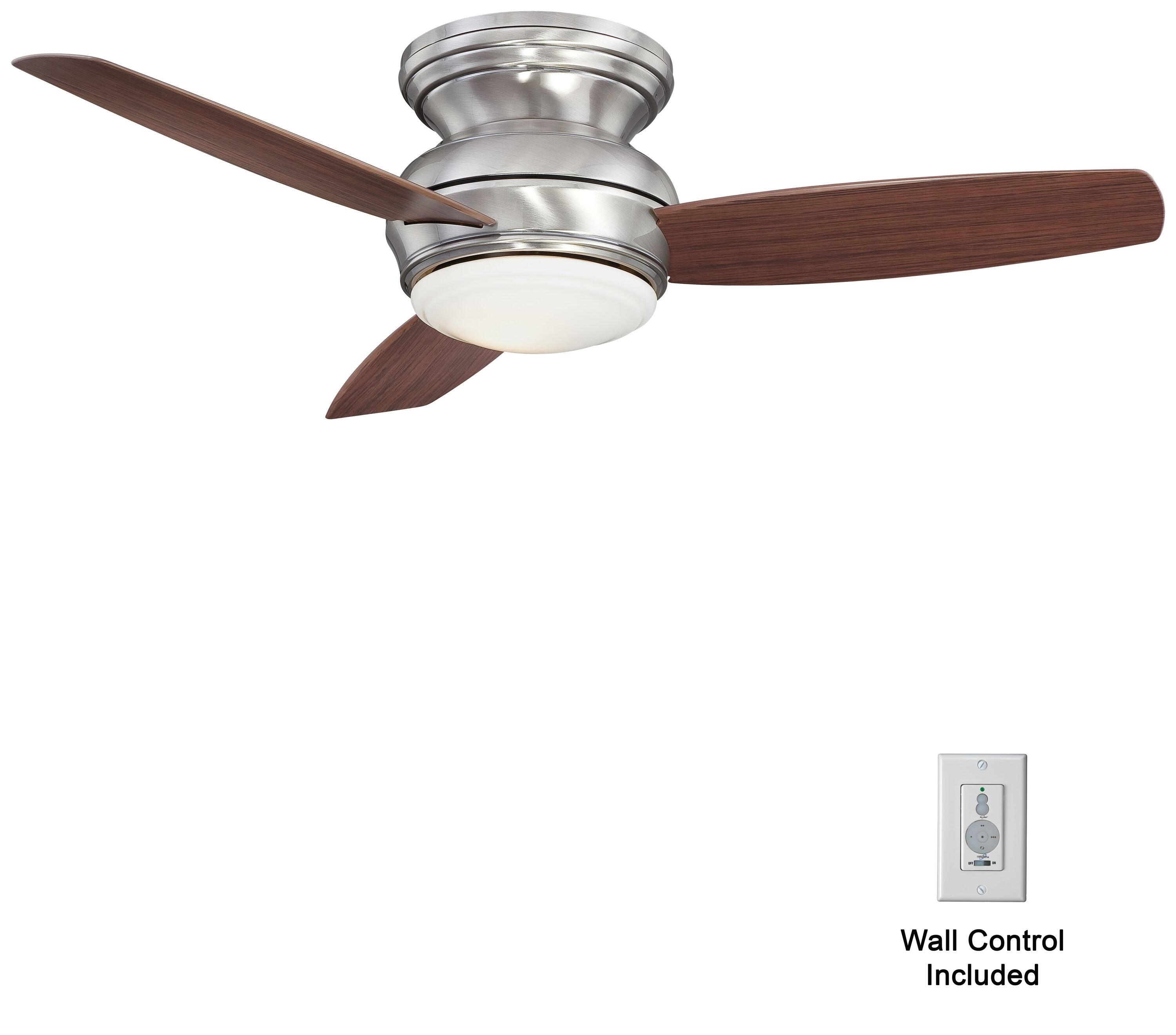 Minka Aire 44" Concept II 3 - Blade Outdoor LED Propeller Ceiling Fan with Wall Control and Light Kit Included