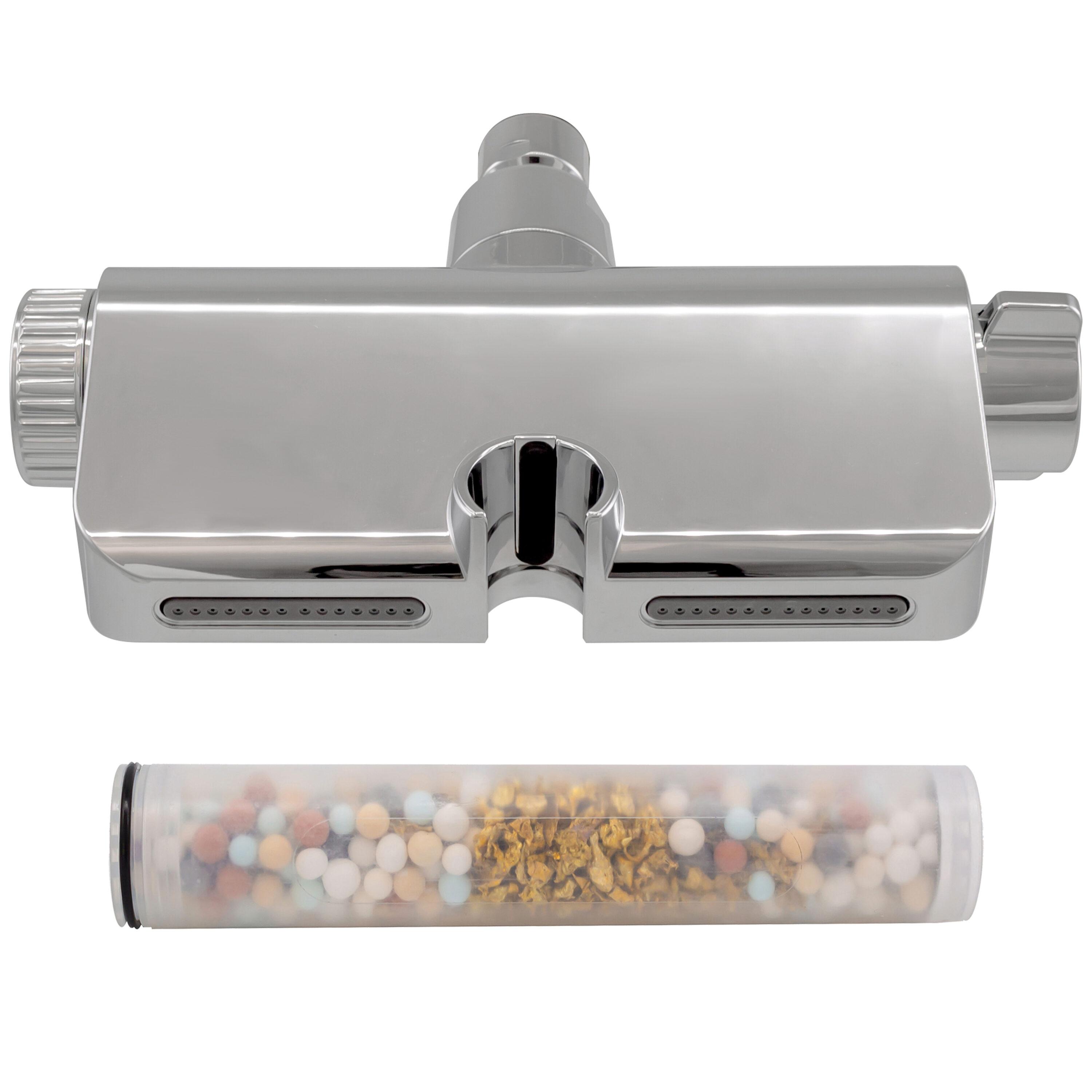 Filtered Handheld Shower Head Diverter Bracket with Jet Massage Spray System