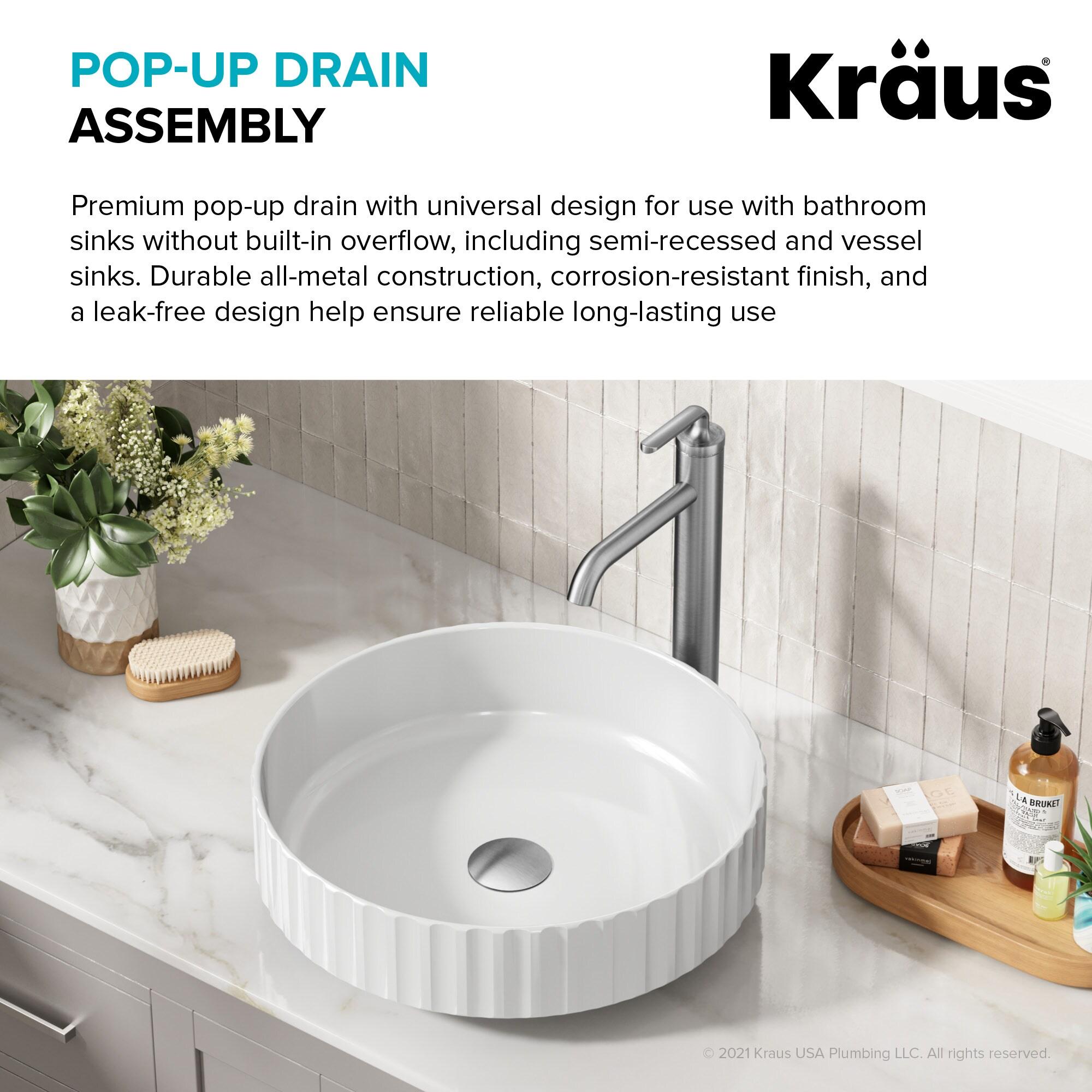 KRAUS Pop-Up Bathroom Sink Drain